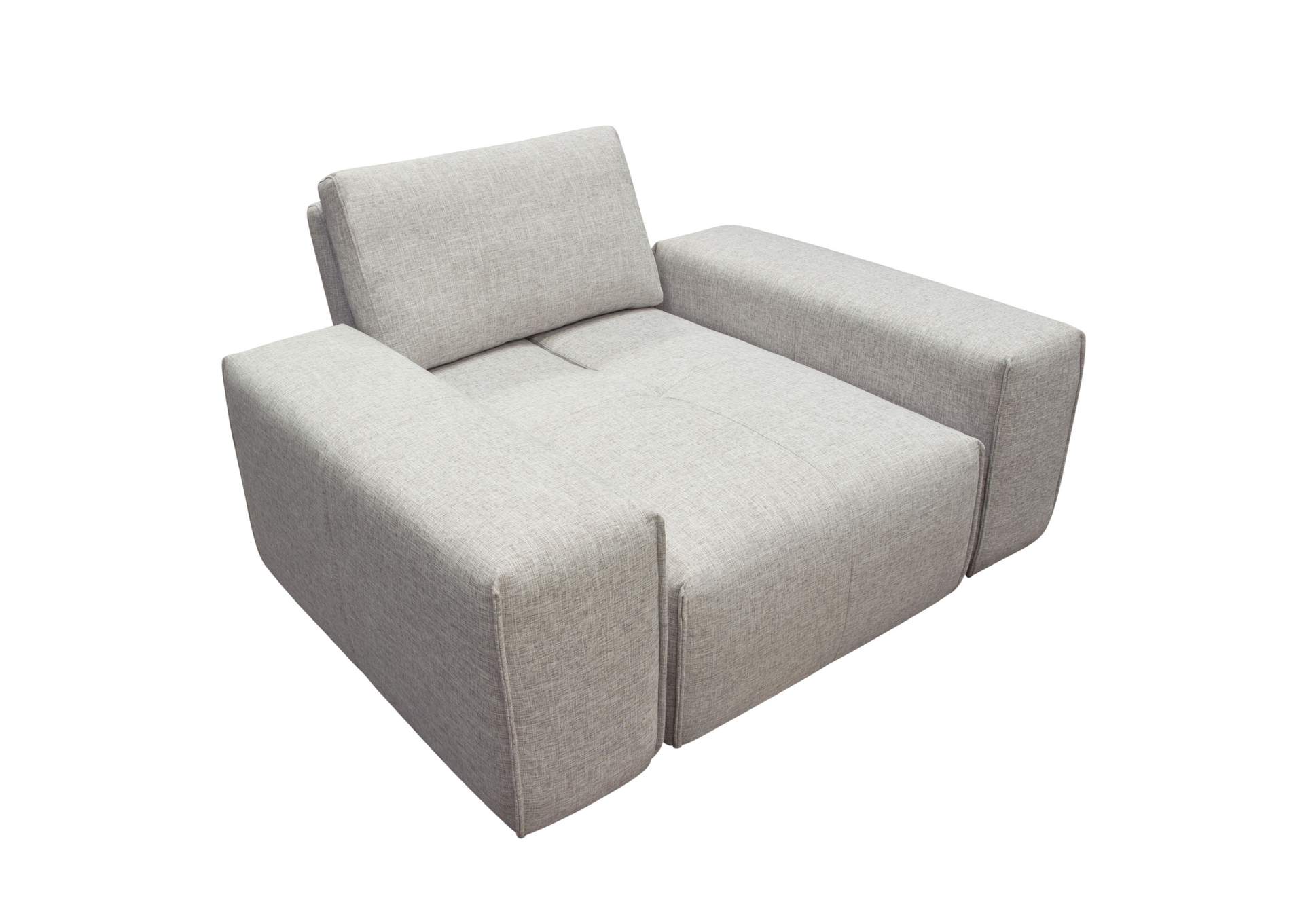 Jazz Modular 1-seater With Adjustable Backrest In Light Brown Fabric image 9