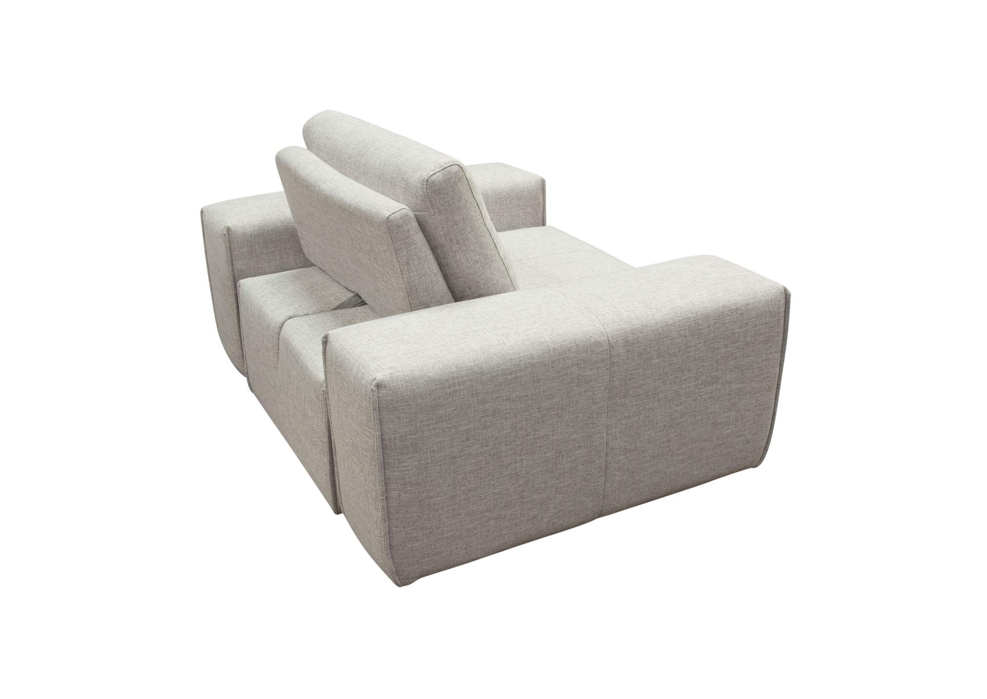 Jazz Modular 1-seater With Adjustable Backrest In Light Brown Fabric image 12