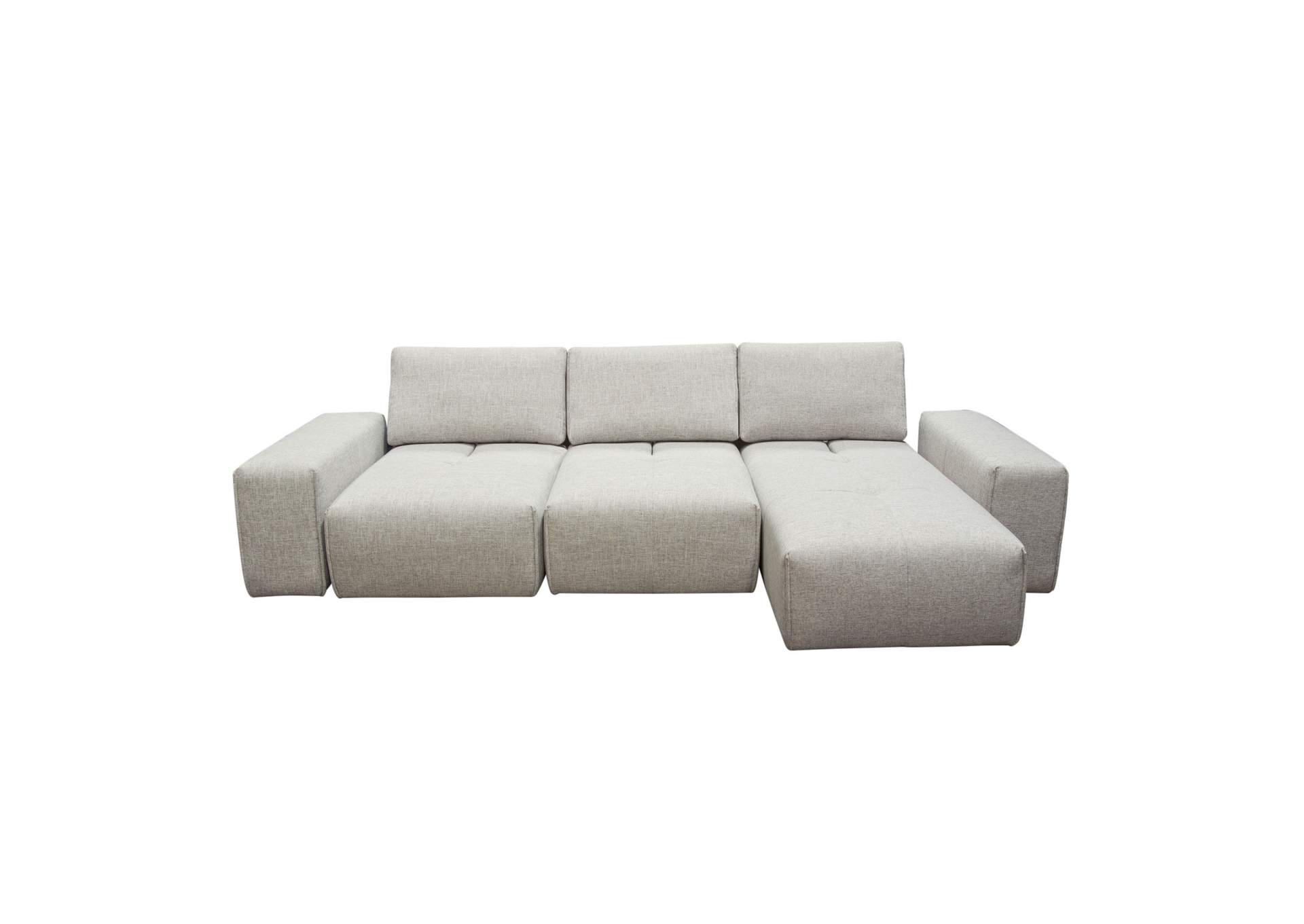 Jazz Modular 3-seater Chaise Sectional With Adjustable Backrests In Light Brown Fabric image 3