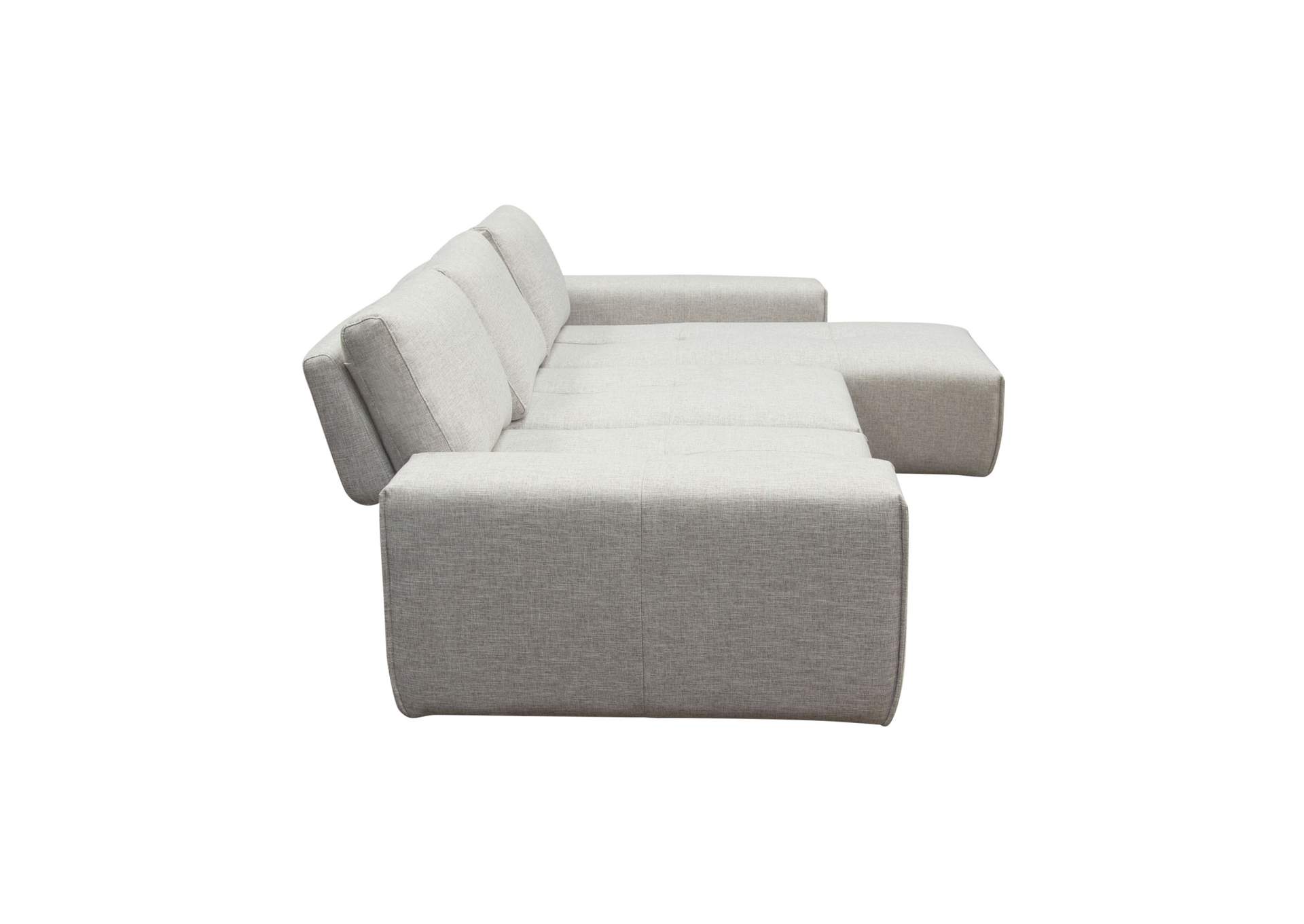 Jazz Modular 3-seater Chaise Sectional With Adjustable Backrests In Light Brown Fabric image 11