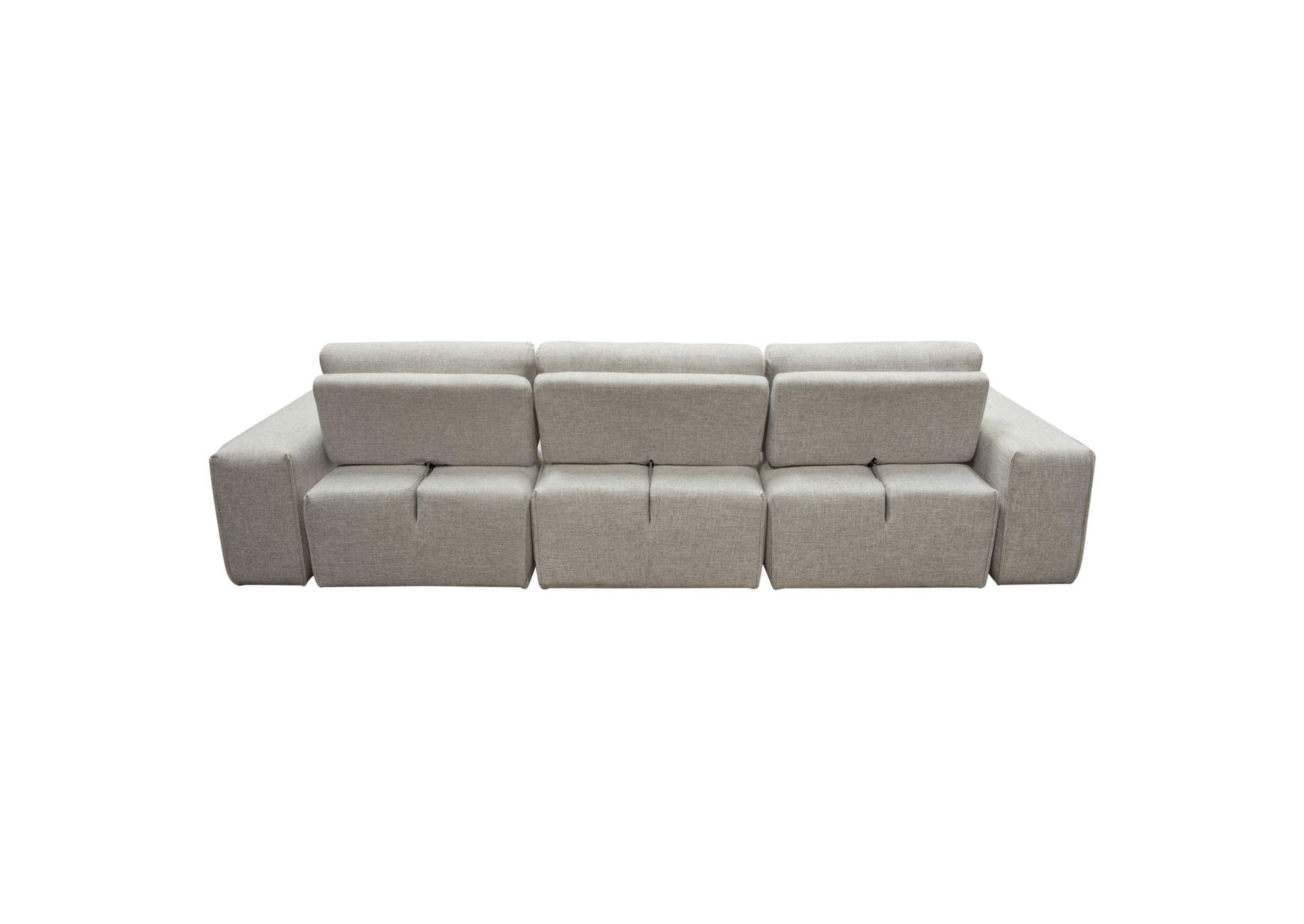 Jazz Modular 3-seater Chaise Sectional With Adjustable Backrests In Light Brown Fabric image 13