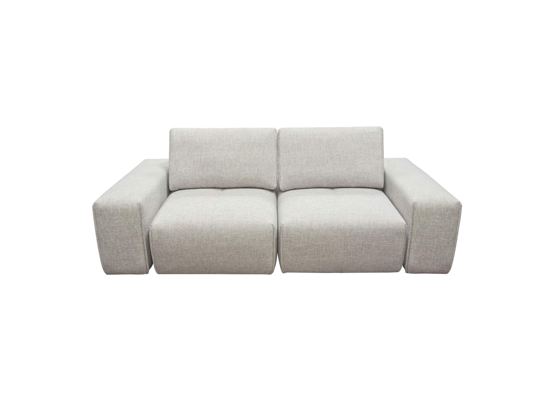 Jazz Modular 2-seater With Adjustable Backrests In Light Brown Fabric image 1