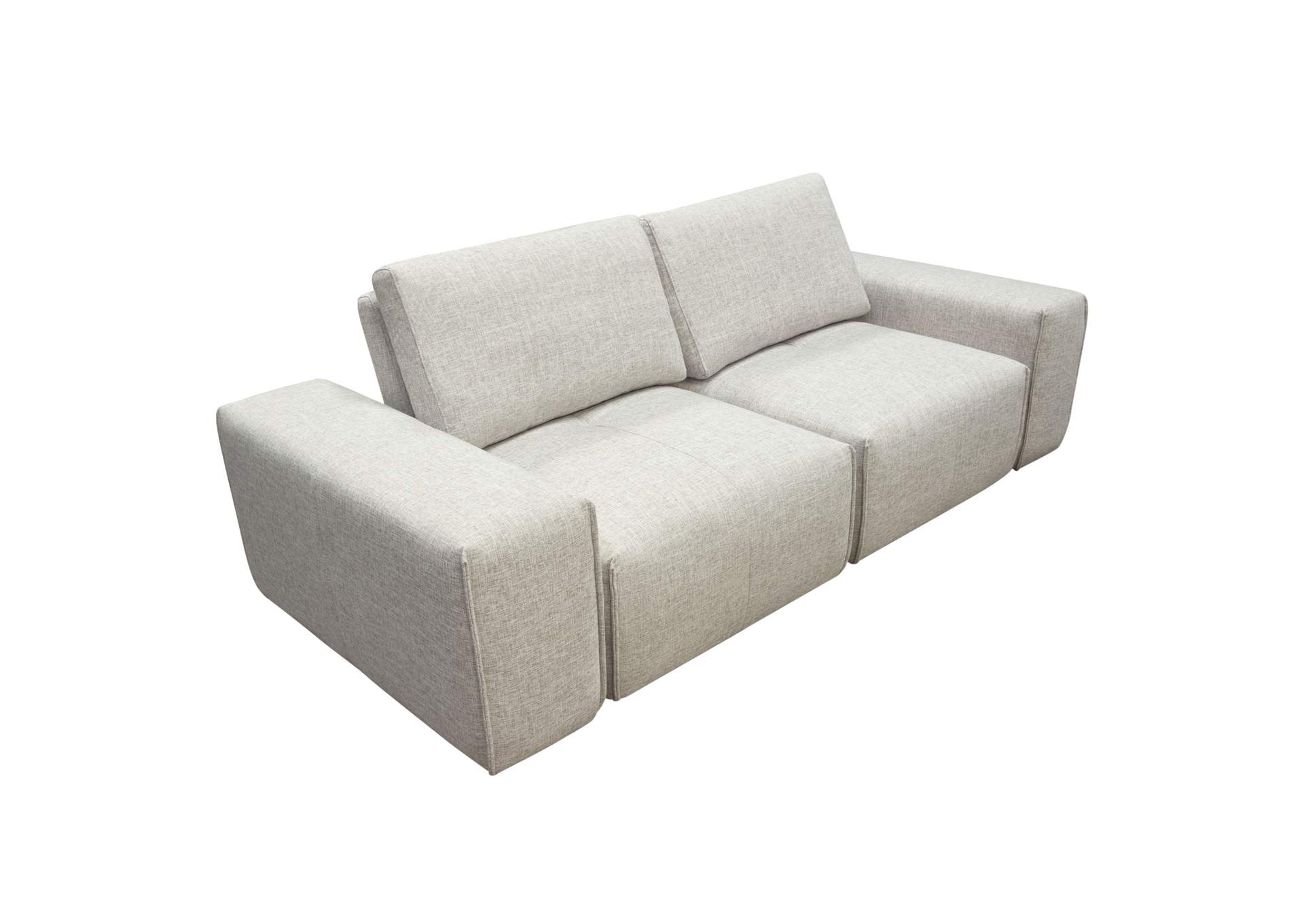 Jazz Modular 2-seater With Adjustable Backrests In Light Brown Fabric image 6