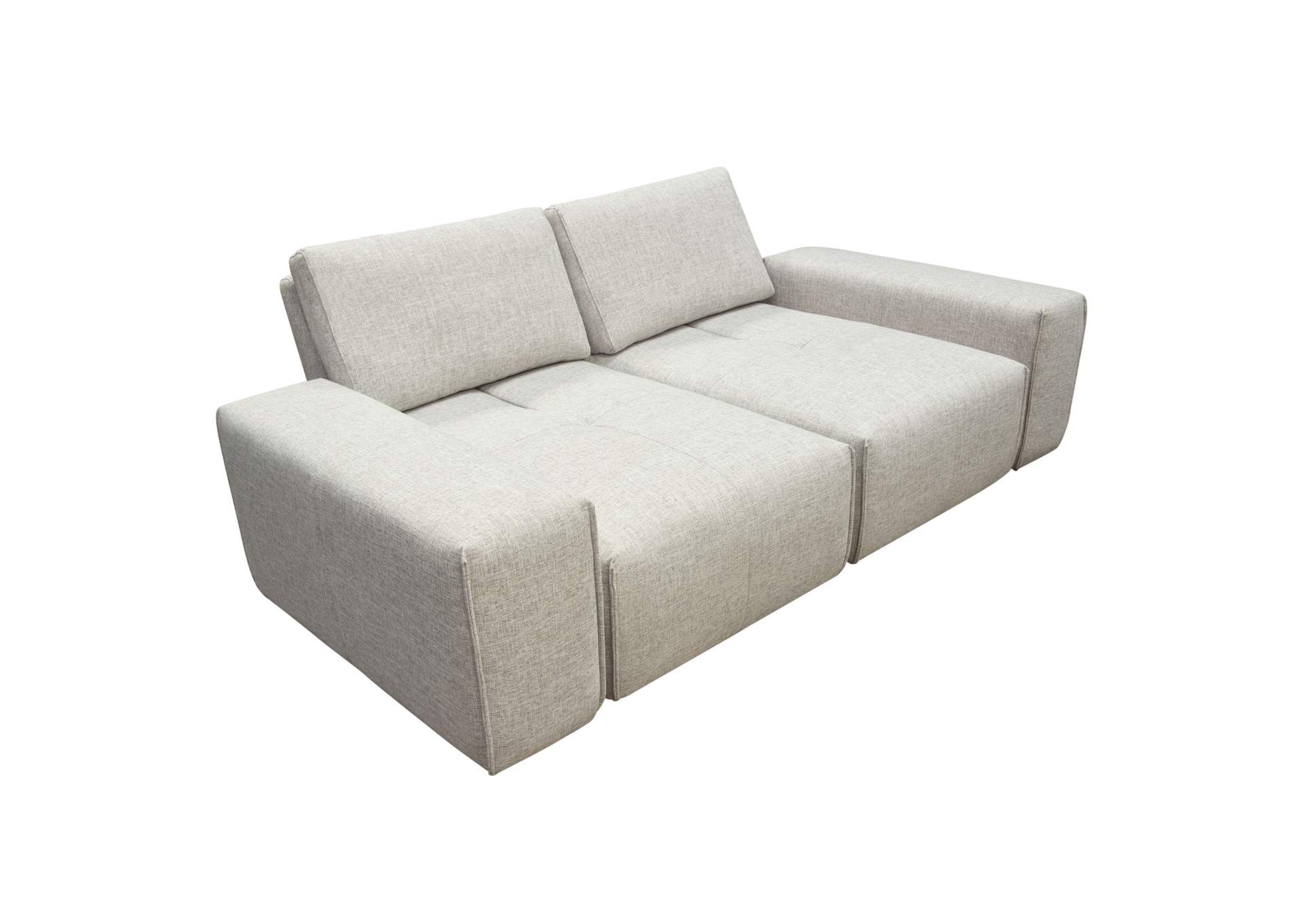 Jazz Modular 2-seater With Adjustable Backrests In Light Brown Fabric image 7