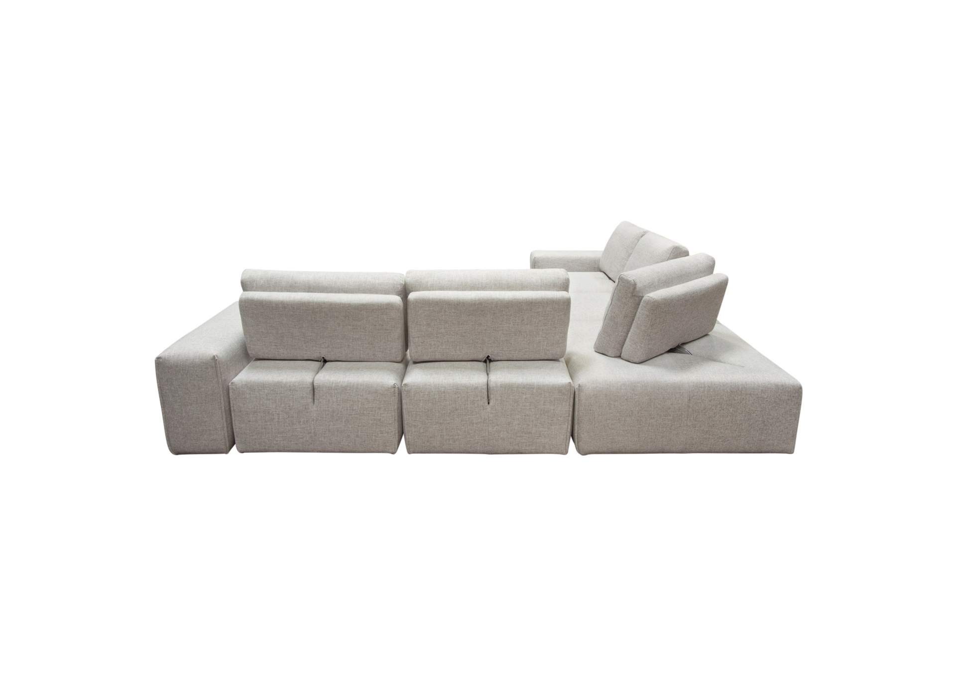 Jazz Modular 5-seater Corner Sectional With Adjustable Backrests In Light Brown Fabric image 14
