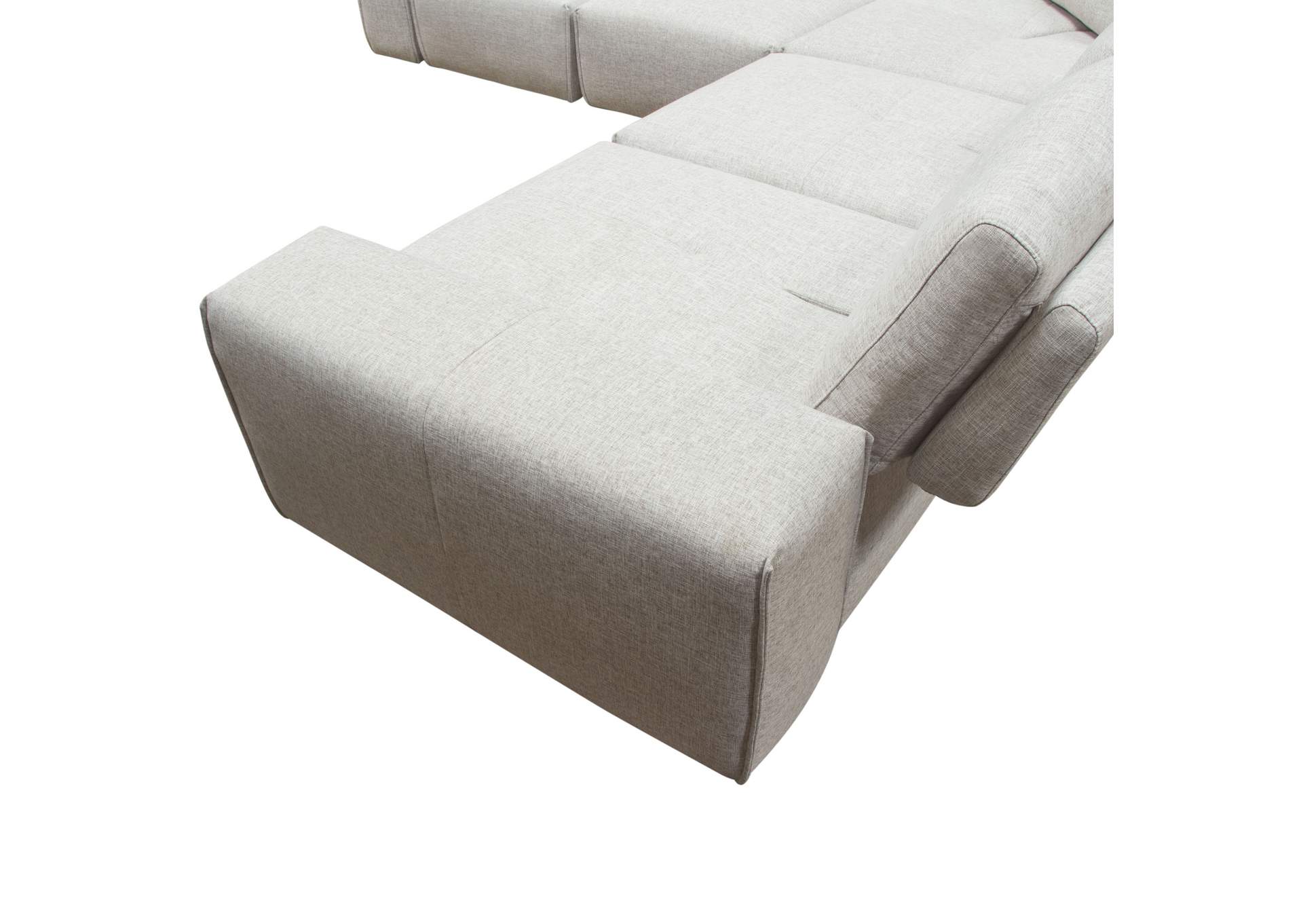 Jazz Modular 5-seater Corner Sectional With Adjustable Backrests In Light Brown Fabric image 15