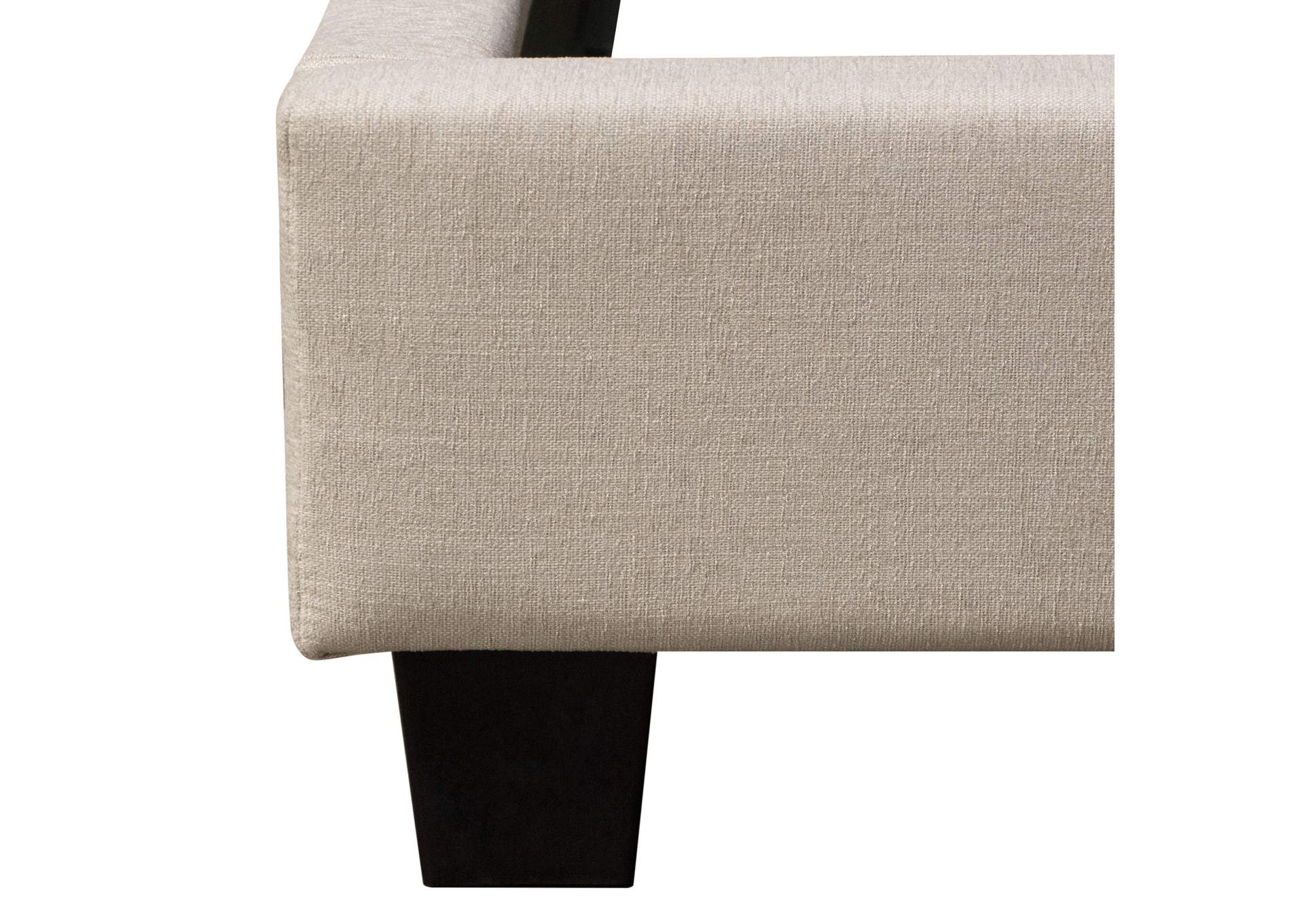 Madison Ave Tufted Wing Queen Bed In Sand Button Tufted Fabric image 4