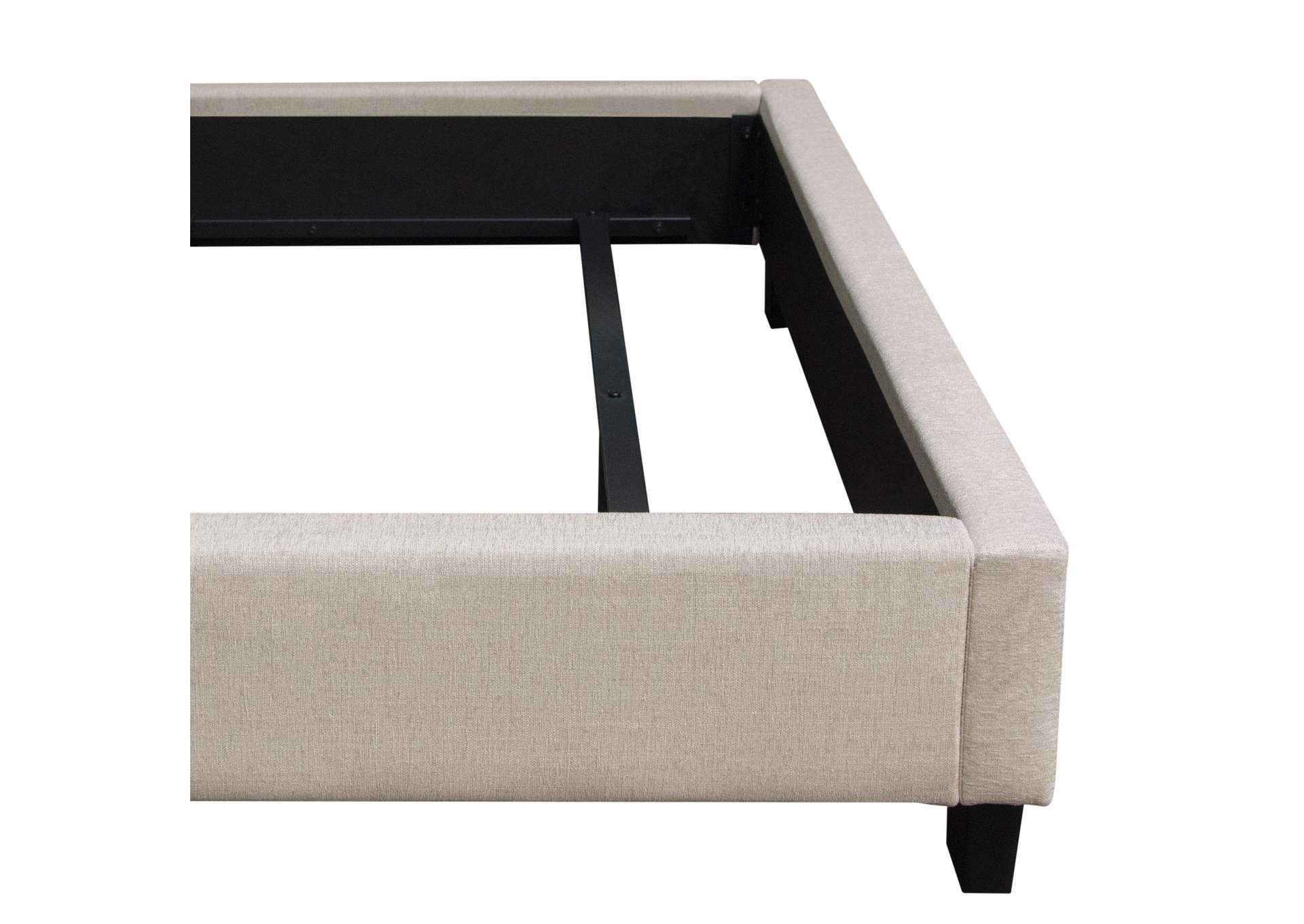 Madison Ave Tufted Wing Queen Bed In Sand Button Tufted Fabric image 16