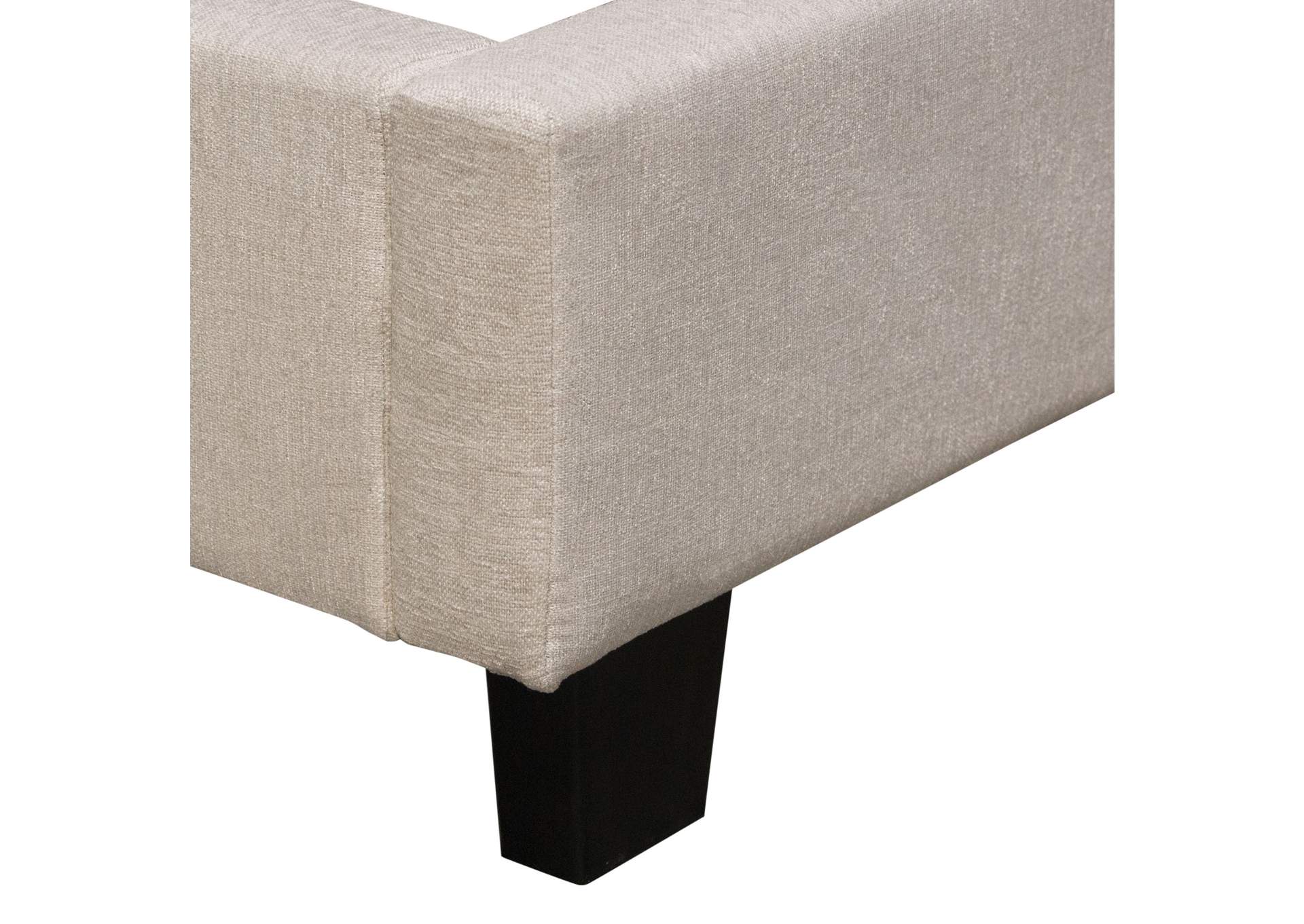Madison Ave Tufted Wing Queen Bed In Sand Button Tufted Fabric image 17