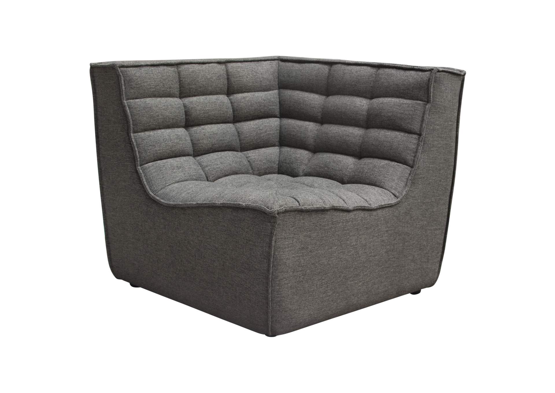Marshall 3pc Corner Modular Sectional W/ Scooped Seat In Grey Fabric image 21