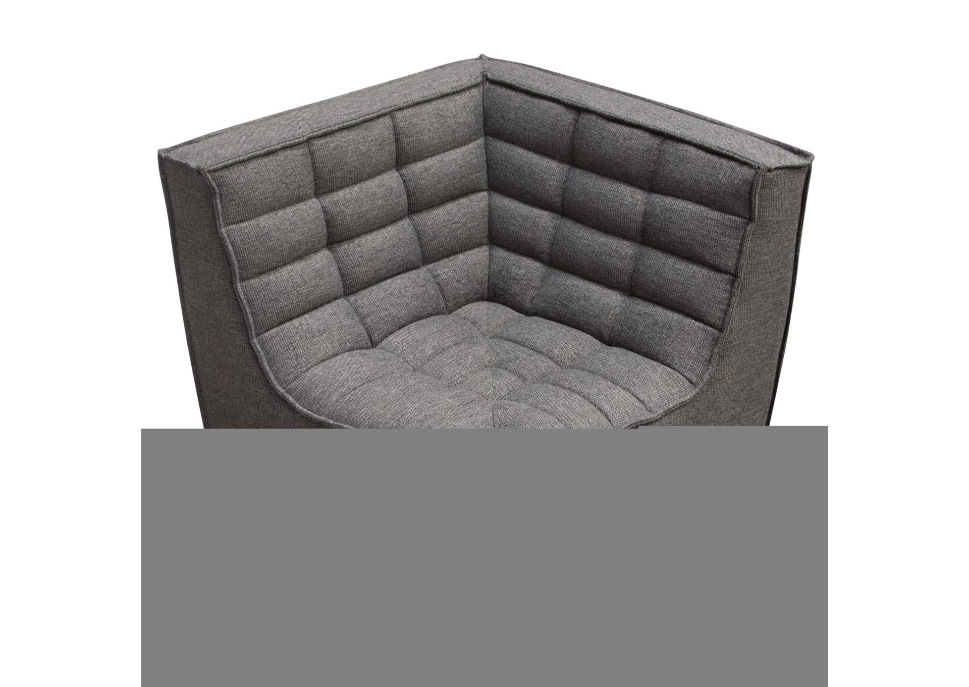 Marshall 3pc Corner Modular Sectional W/ Scooped Seat In Grey Fabric image 20