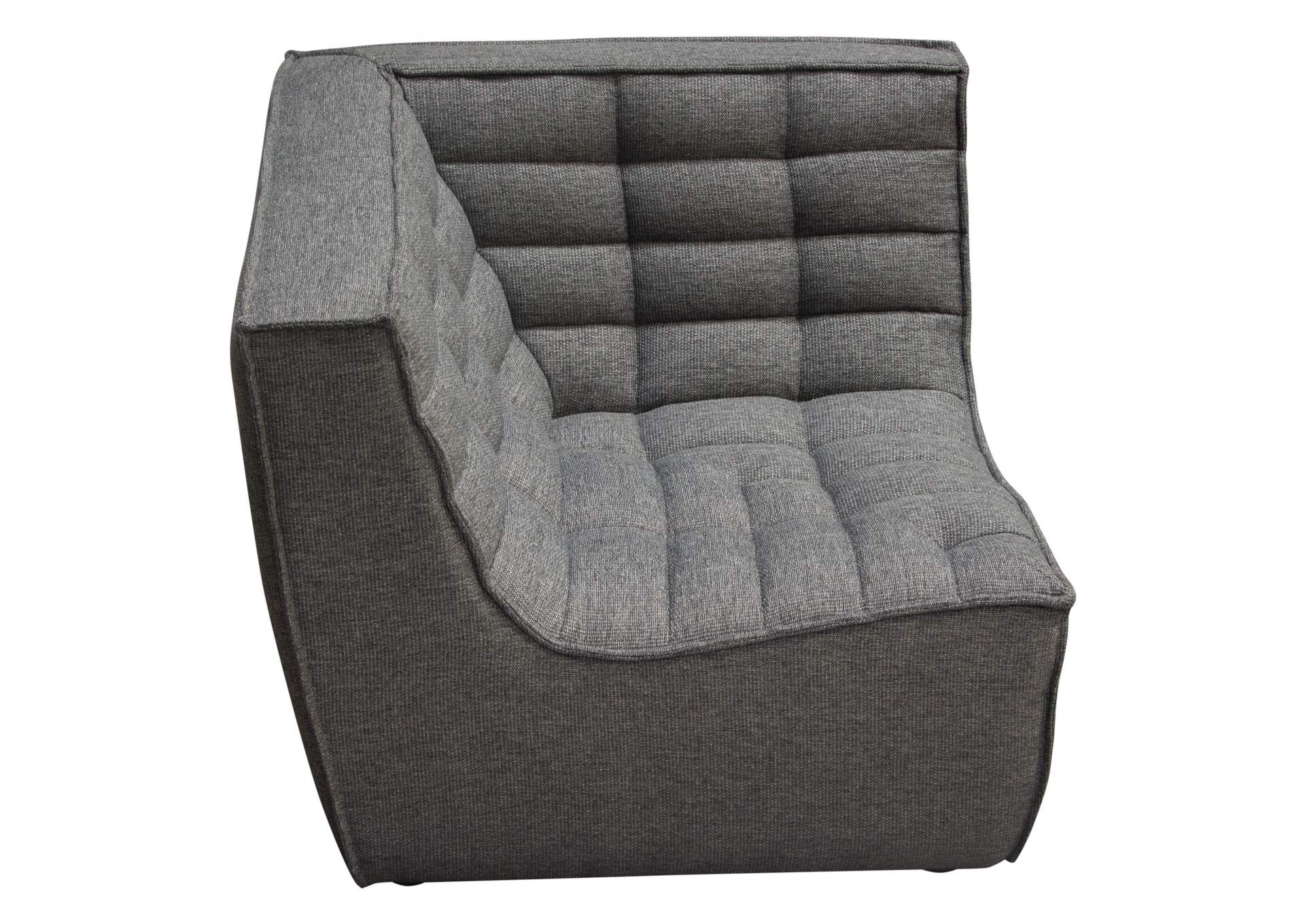 Marshall 3pc Corner Modular Sectional W/ Scooped Seat In Grey Fabric image 19