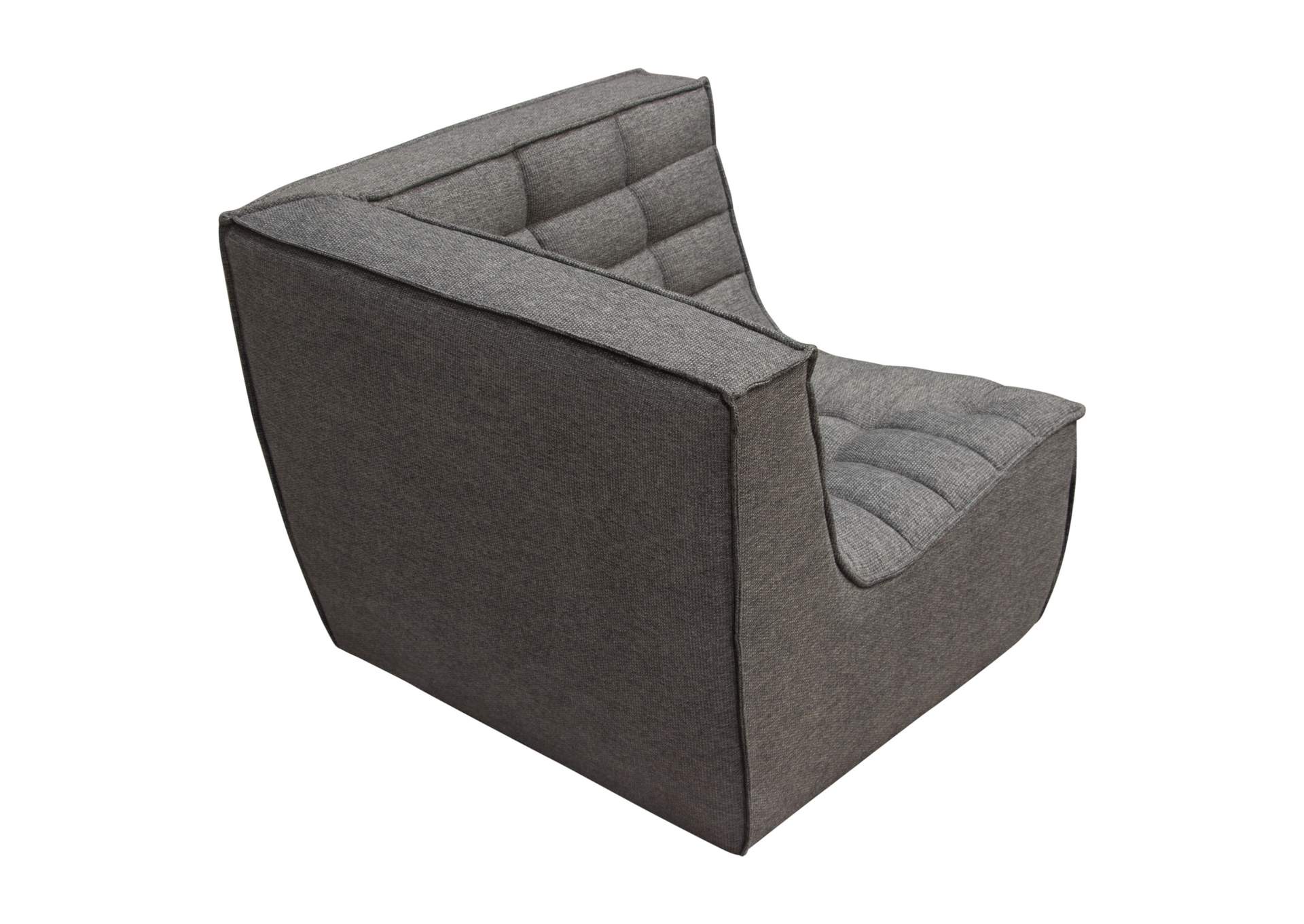 Marshall 3pc Corner Modular Sectional W/ Scooped Seat In Grey Fabric image 18