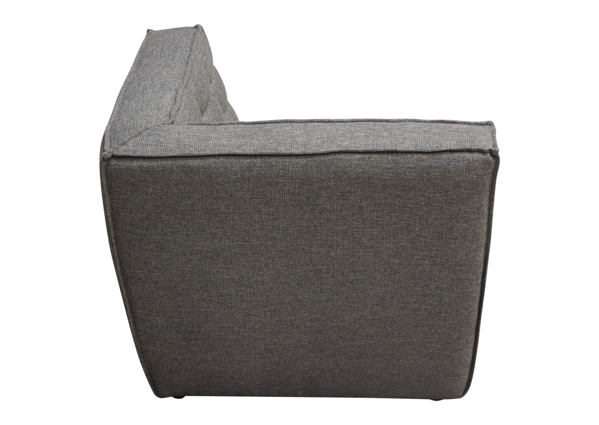 Marshall 3pc Corner Modular Sectional W/ Scooped Seat In Grey Fabric image 17