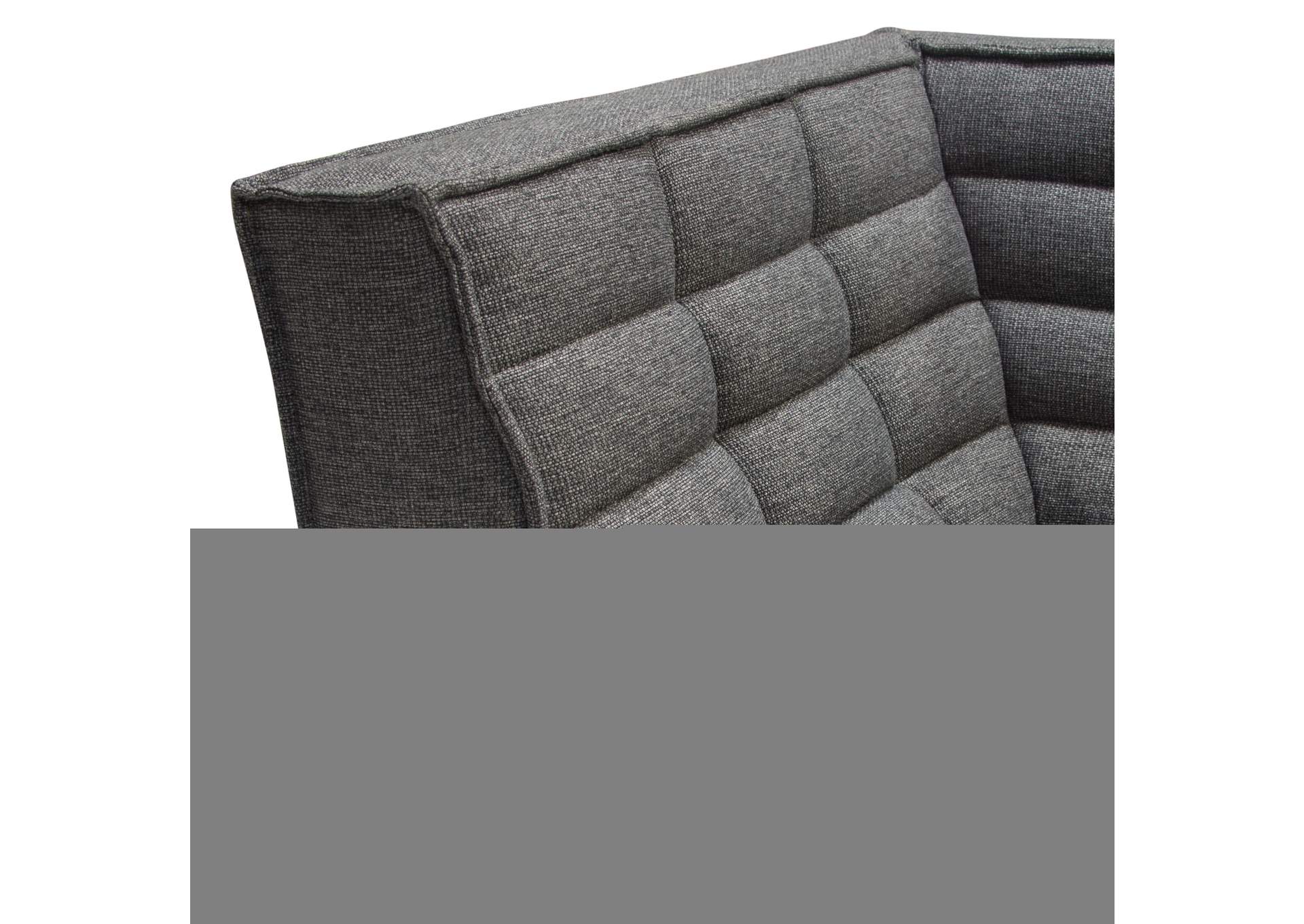 Marshall 3pc Corner Modular Sectional W/ Scooped Seat In Grey Fabric image 15