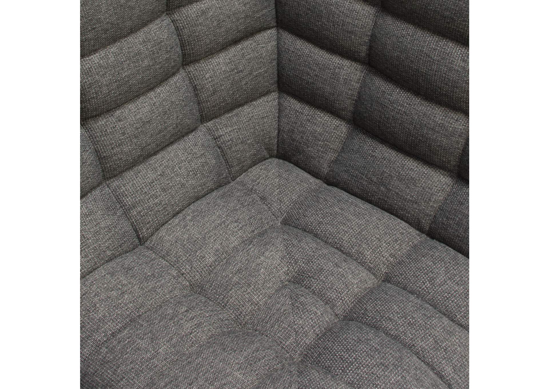 Marshall 3pc Corner Modular Sectional W/ Scooped Seat In Grey Fabric image 14