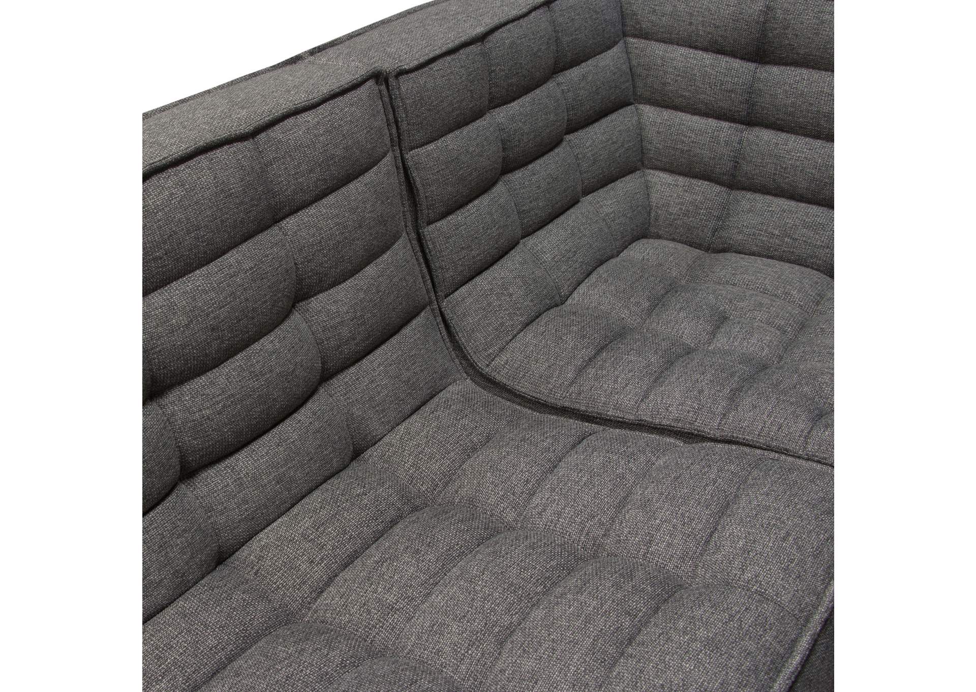 Marshall 3pc Corner Modular Sectional W/ Scooped Seat In Grey Fabric image 10
