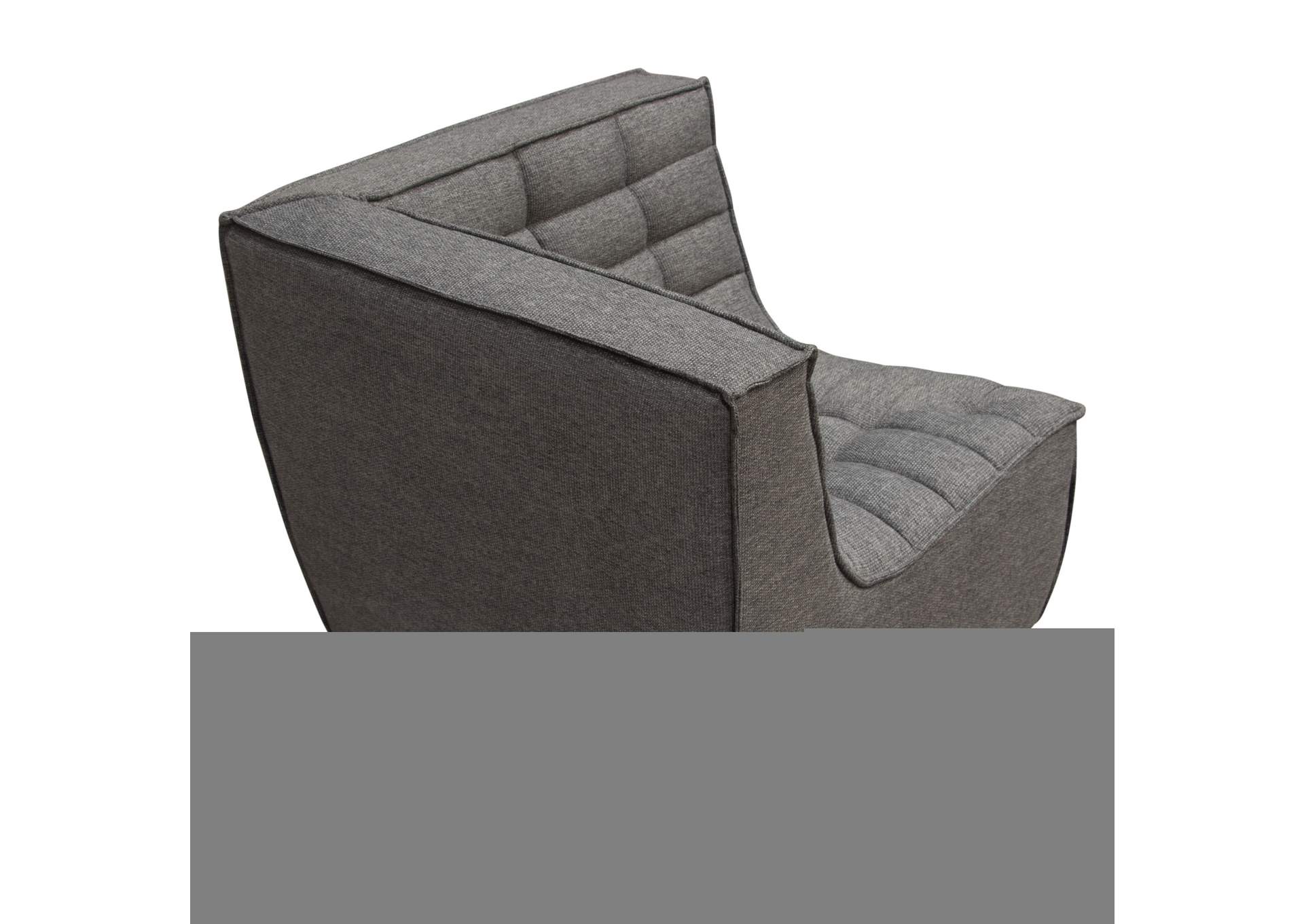 Marshall 5pc Corner Modular Sectional W/ Scooped Seat In Grey Fabric image 19