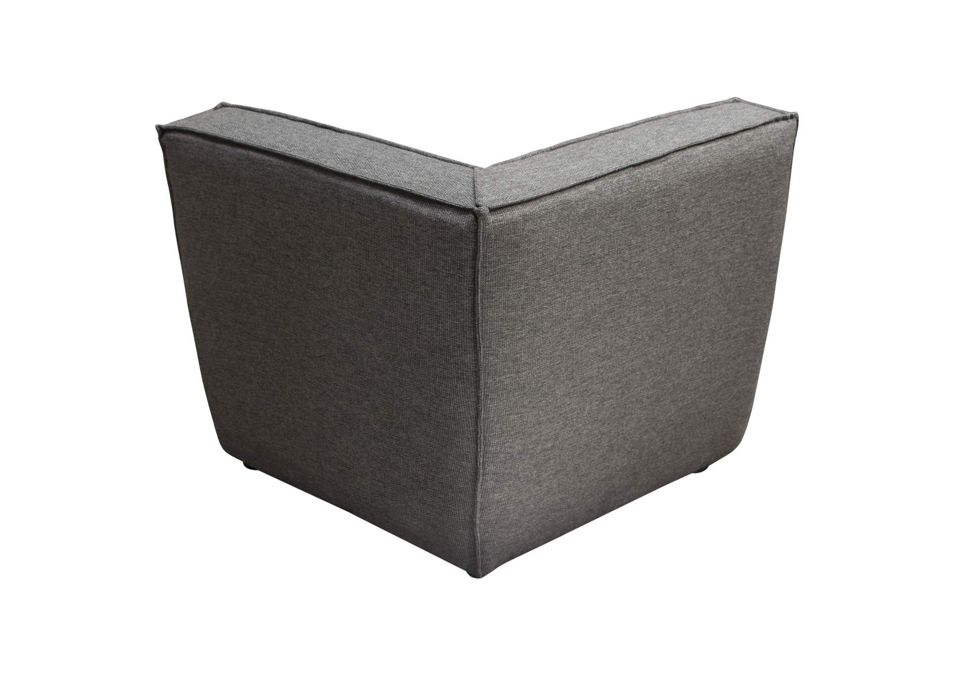 Marshall 5pc Corner Modular Sectional W/ Scooped Seat In Grey Fabric image 4