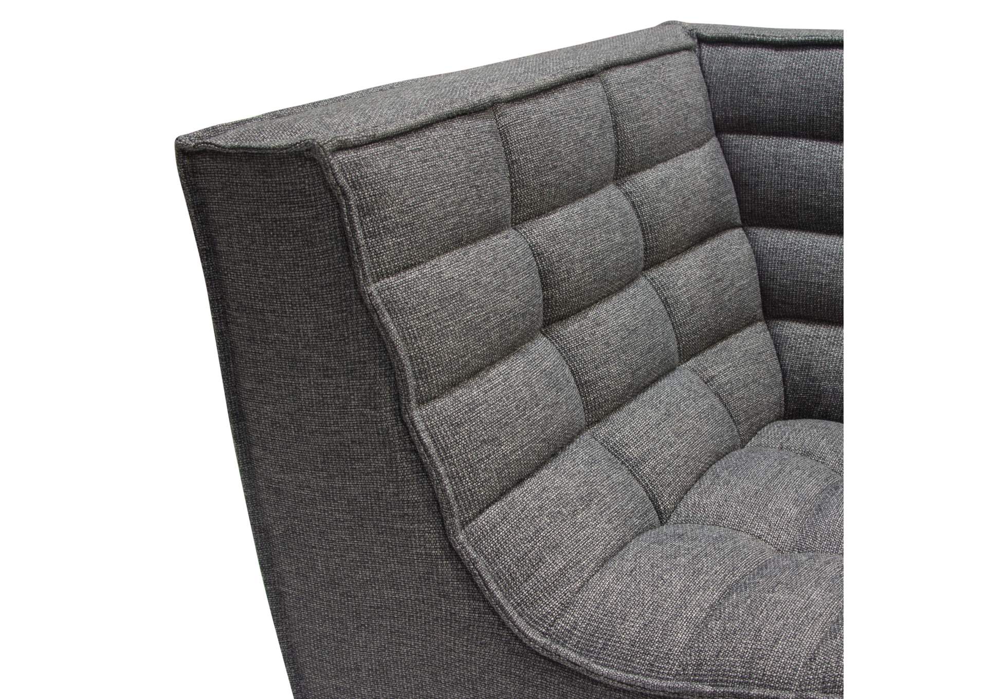 Marshall 5pc Corner Modular Sectional W/ Scooped Seat In Grey Fabric image 5