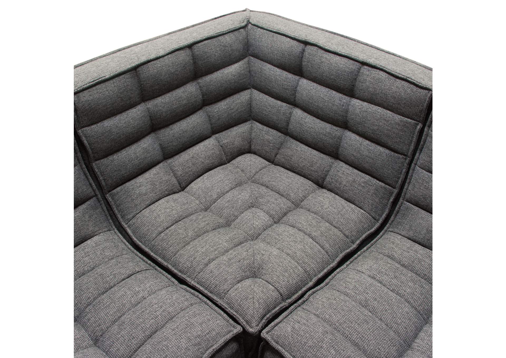 Marshall 5pc Corner Modular Sectional W/ Scooped Seat In Grey Fabric image 17