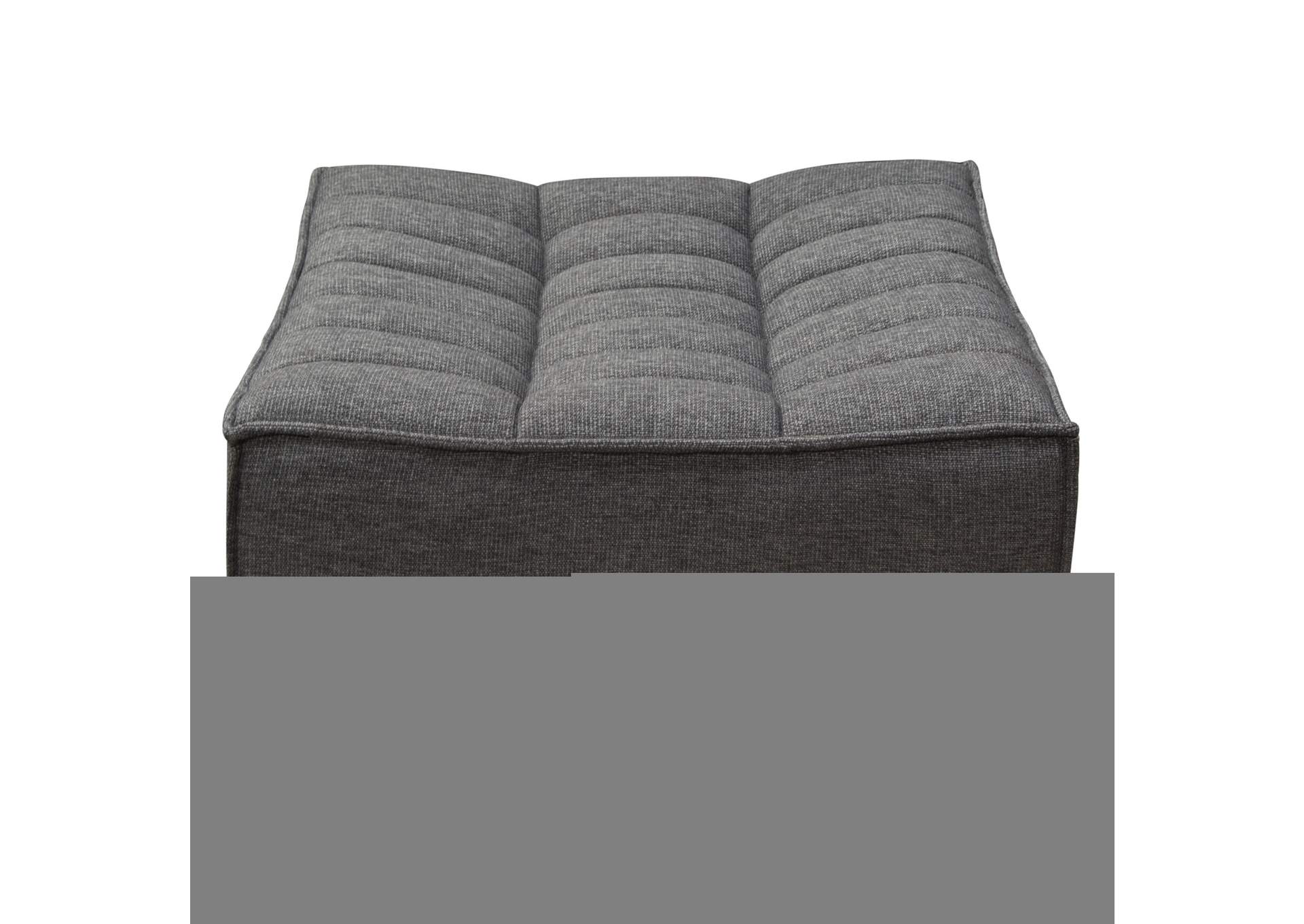 Marshall Scooped Seat Ottoman In Grey Fabric image 1