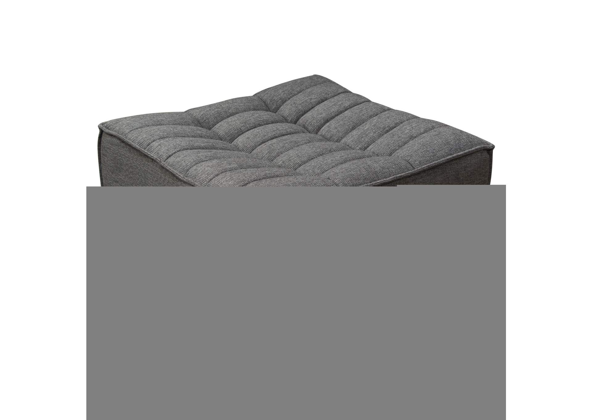 Marshall Scooped Seat Ottoman In Grey Fabric image 3