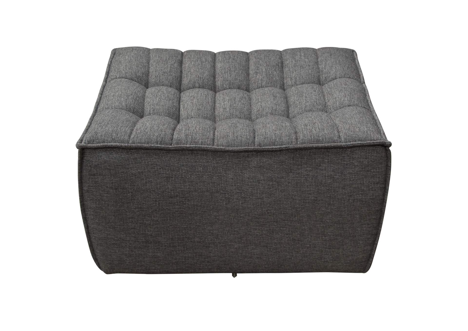 Marshall Scooped Seat Ottoman In Grey Fabric image 4