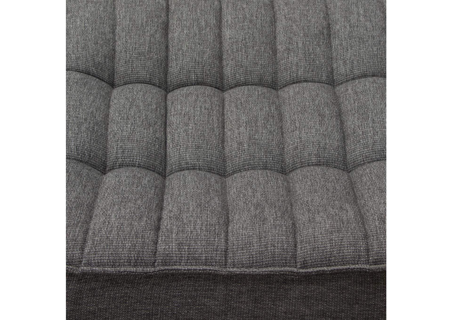 Marshall Scooped Seat Ottoman In Grey Fabric image 6