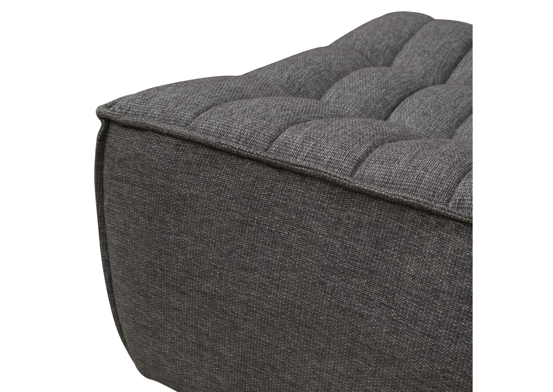 Marshall Scooped Seat Ottoman In Grey Fabric image 8