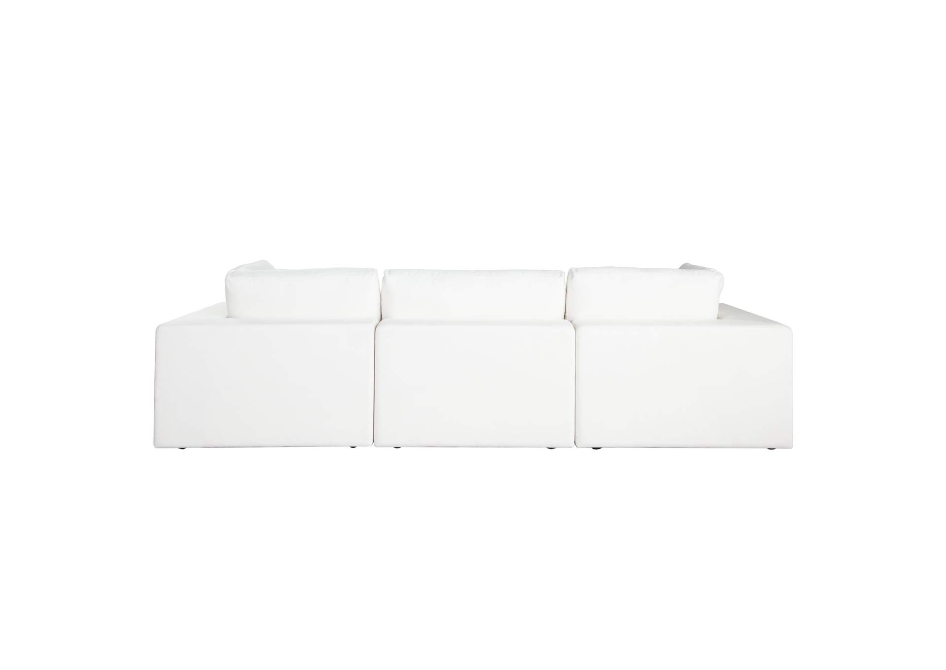 Muse 4pc Modular Reversible Chaise Sectional In Mist White Performance Fabric image 13
