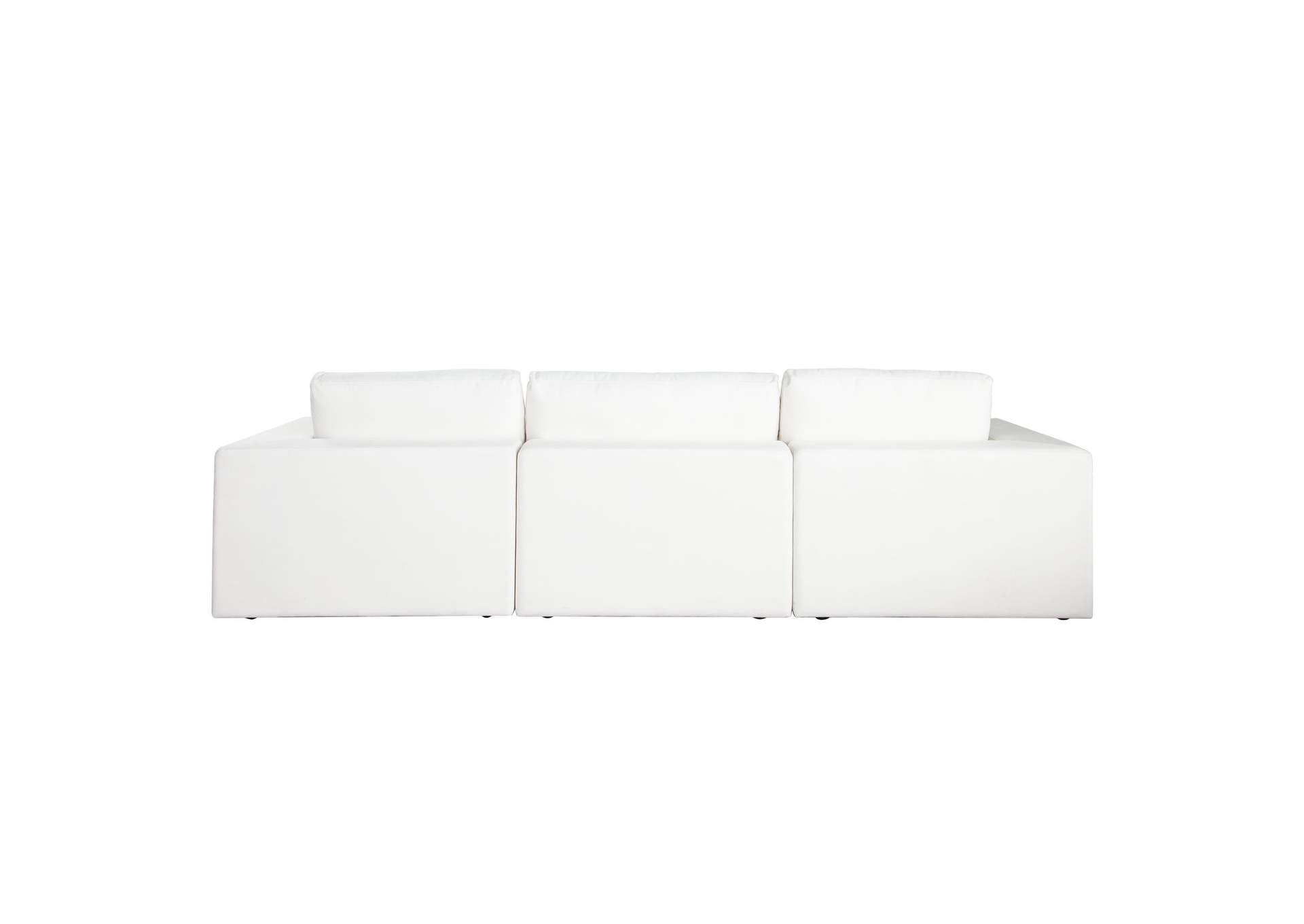 Muse 4pc Modular Reversible Chaise Sectional In Mist White Performance Fabric image 14
