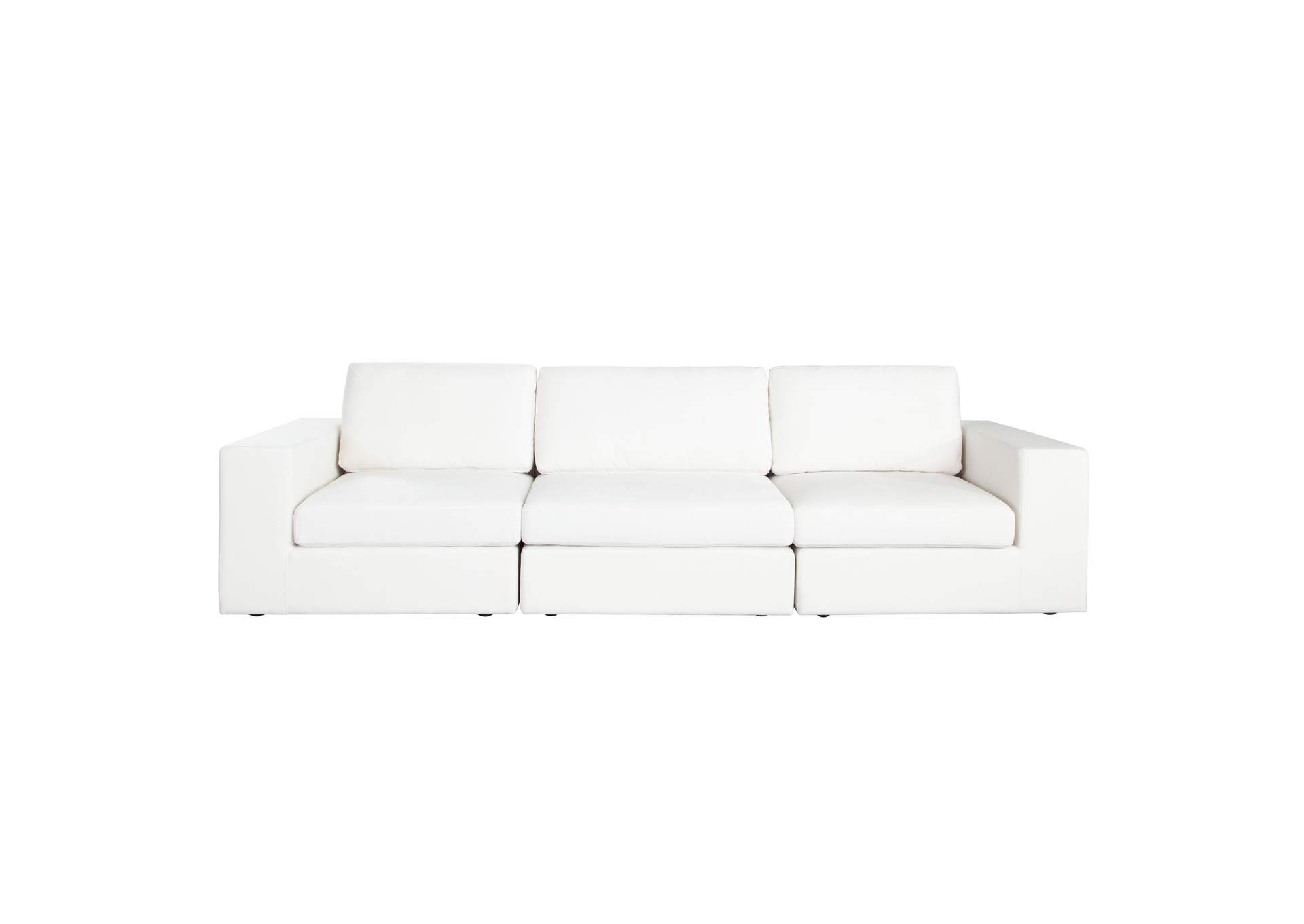 Muse 3pc Modular Sofa In Mist White Performance Fabric image 3