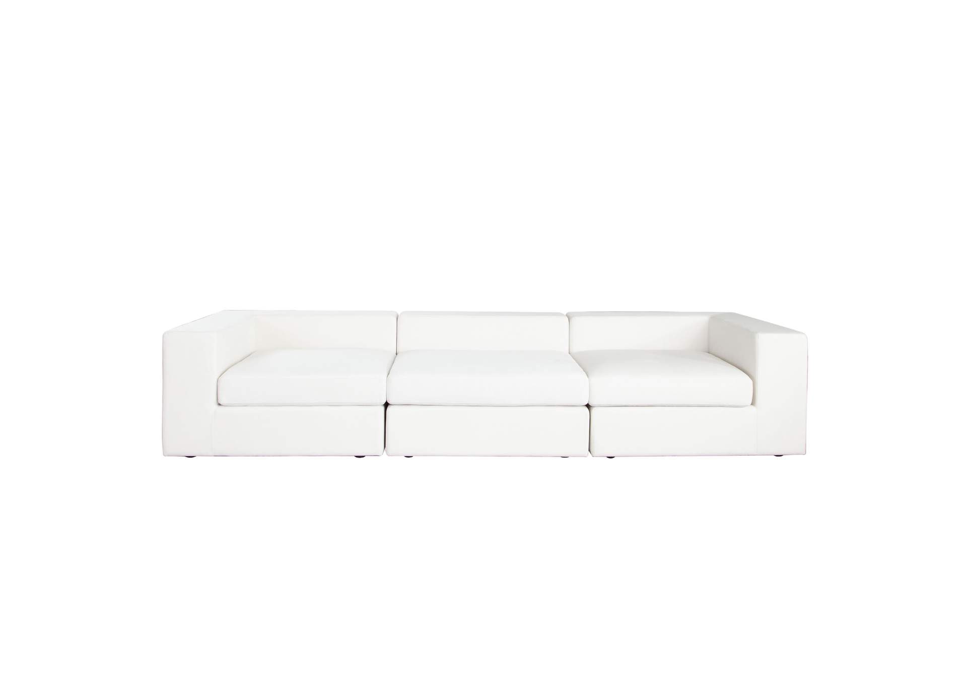 Muse 3pc Modular Sofa In Mist White Performance Fabric image 7
