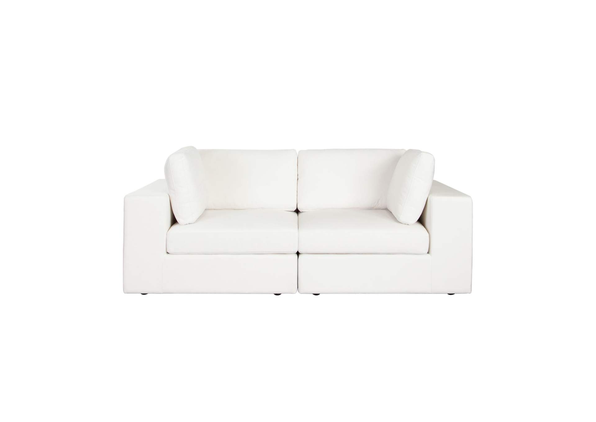 Muse 2pc Modular Sofa In Mist White Performance Fabric image 1