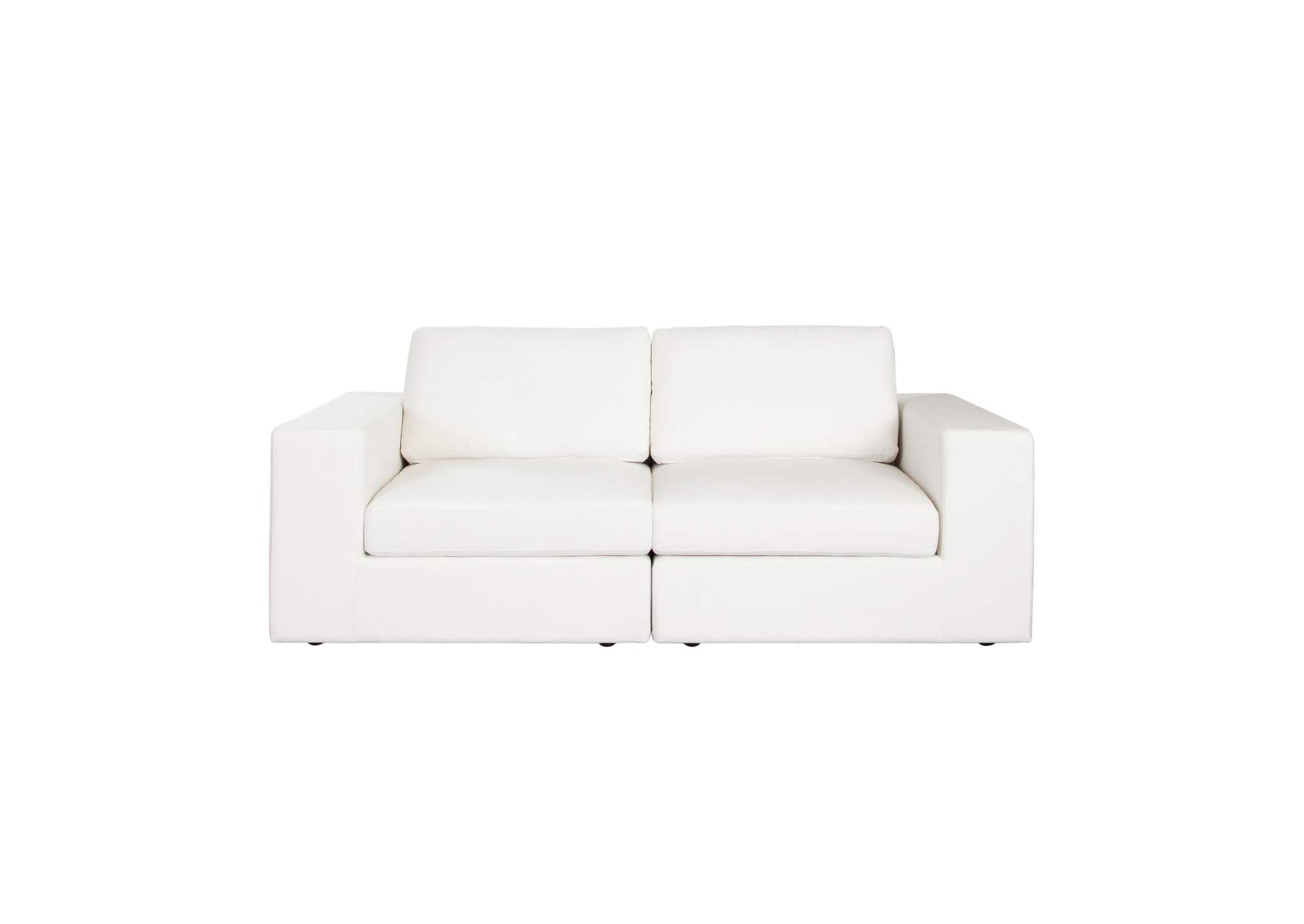 Muse 2pc Modular Sofa In Mist White Performance Fabric image 3
