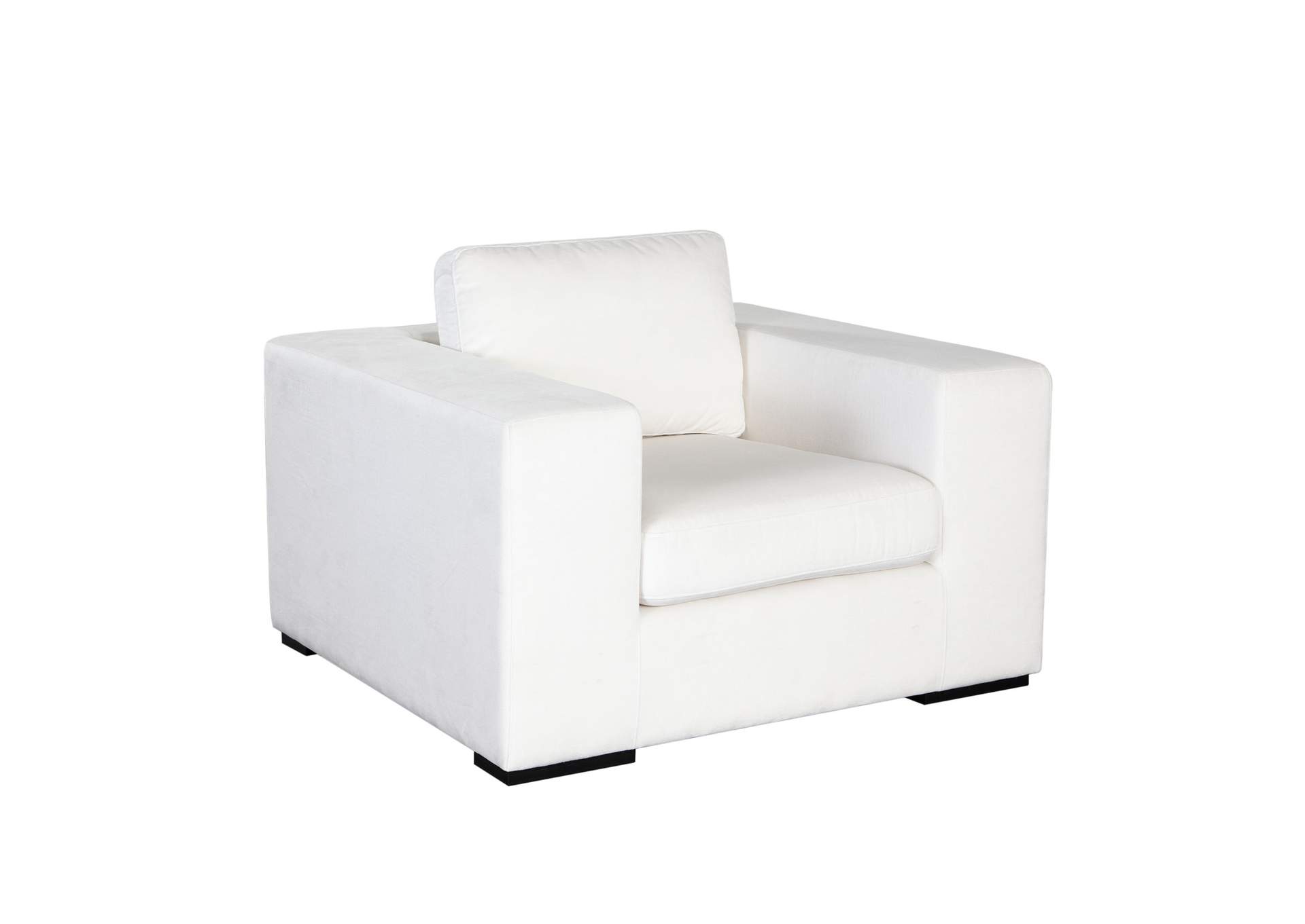Muse Accent Chair In Mist White Performance Fabric image 3