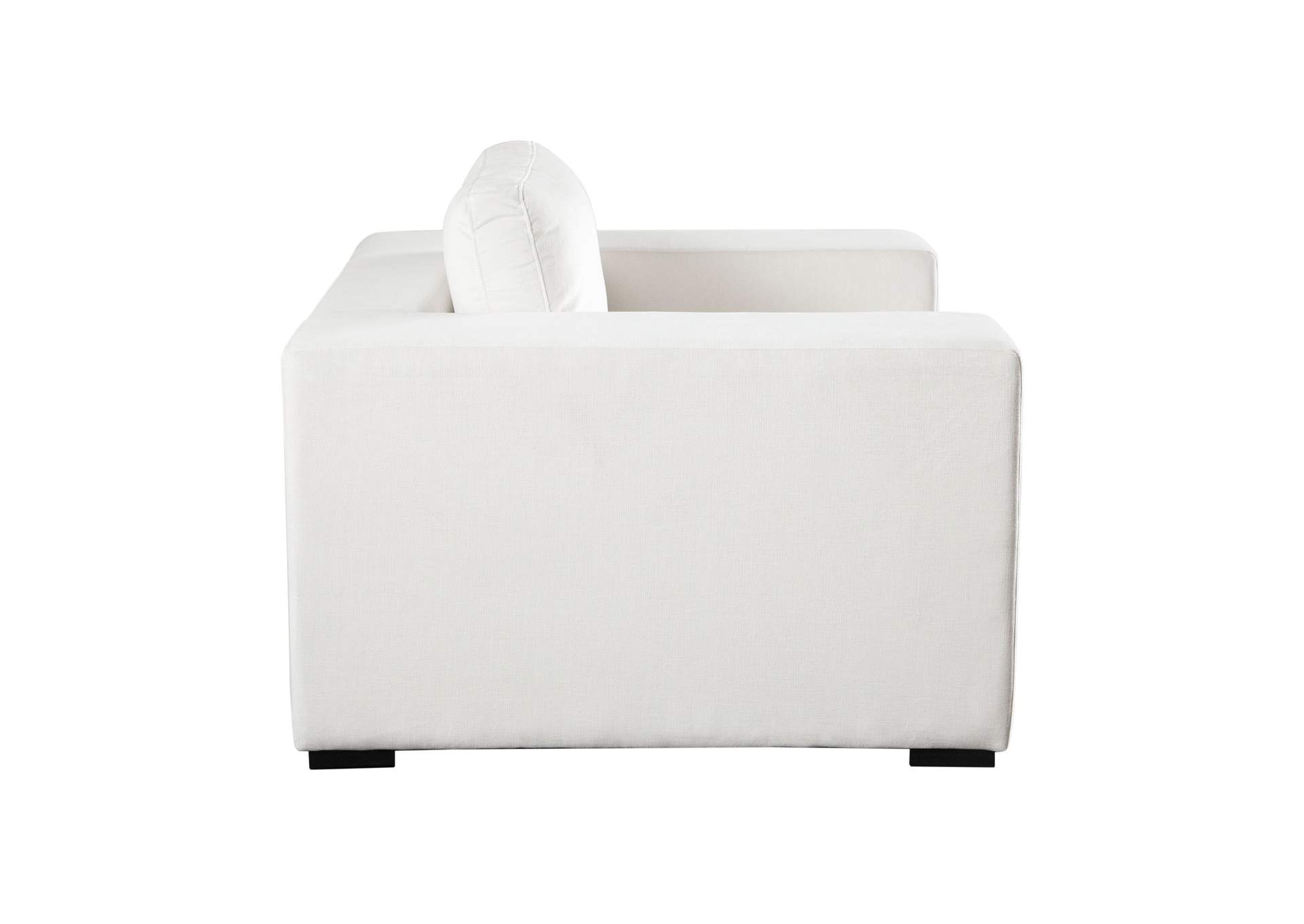 Muse Accent Chair In Mist White Performance Fabric image 8