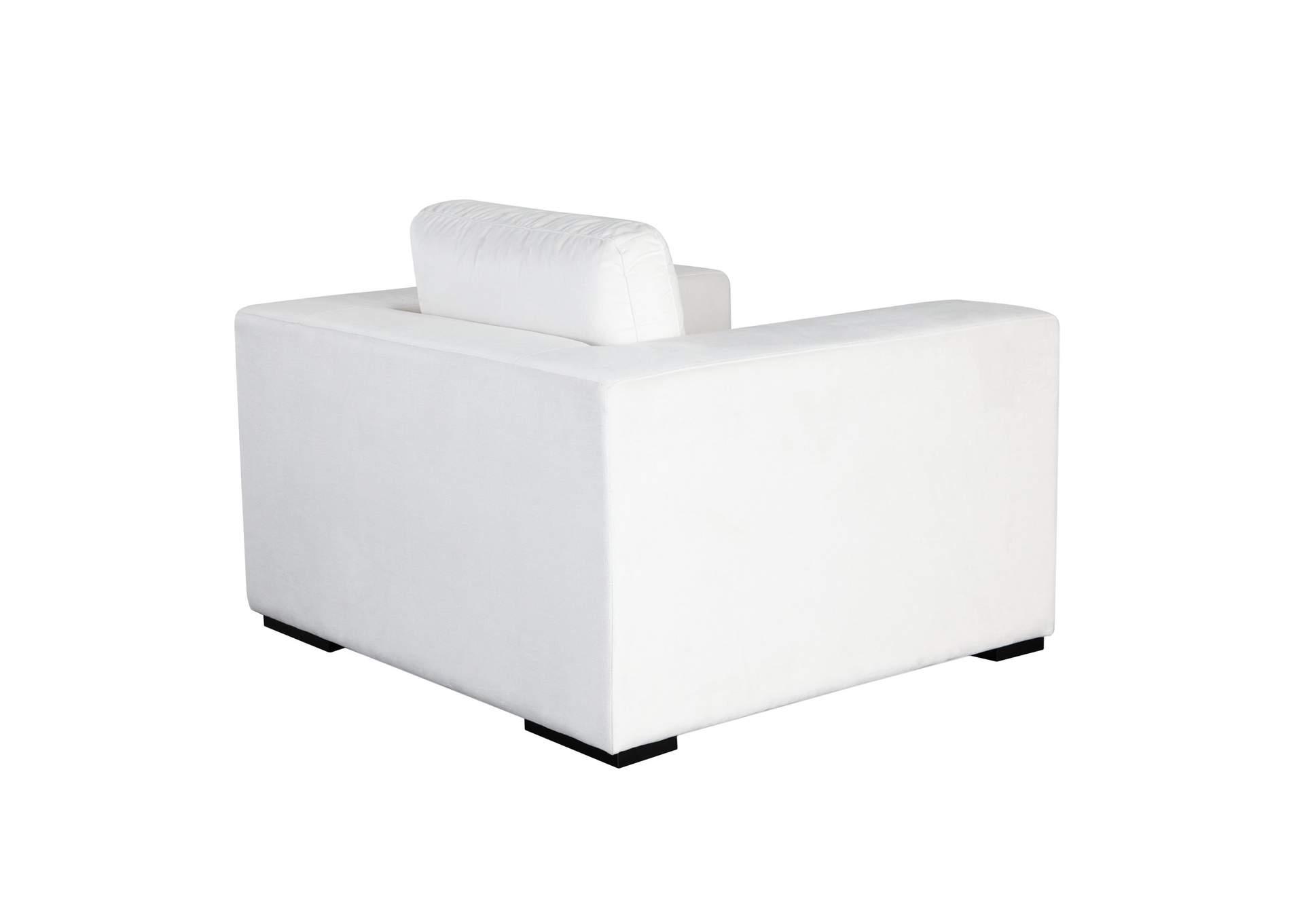 Muse Accent Chair In Mist White Performance Fabric image 10