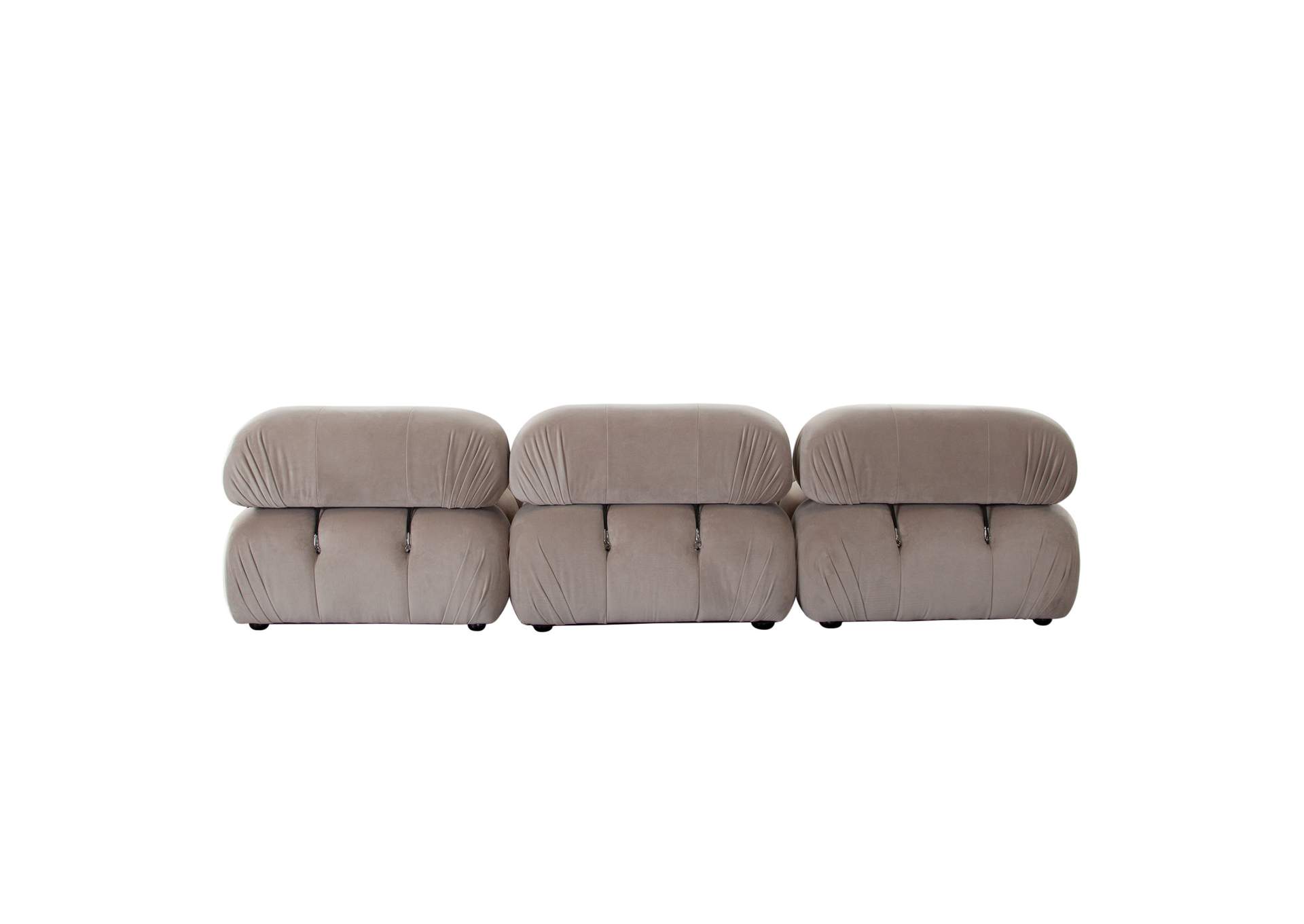Paloma 3pc Modular 111 Inch Sofa In Mink Tan Velvet image 5