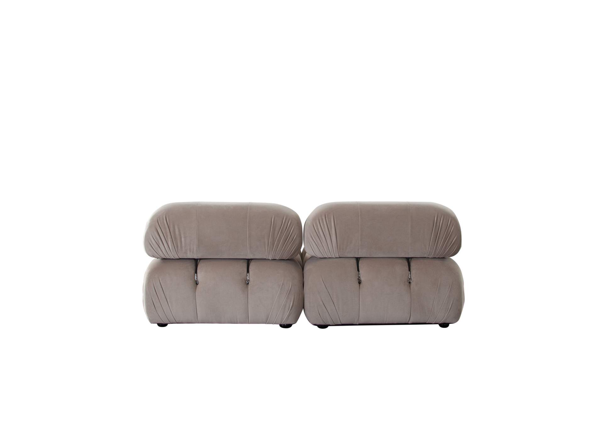 Paloma 2pc Modular 74 Inch Sofa In Mink Tan Velvet image 5