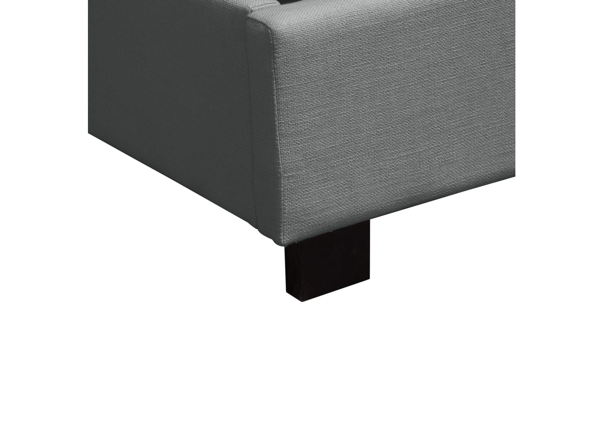 Park Avenue Eastern King Tufted Bed With Vintage Wing In Grey Linen image 13