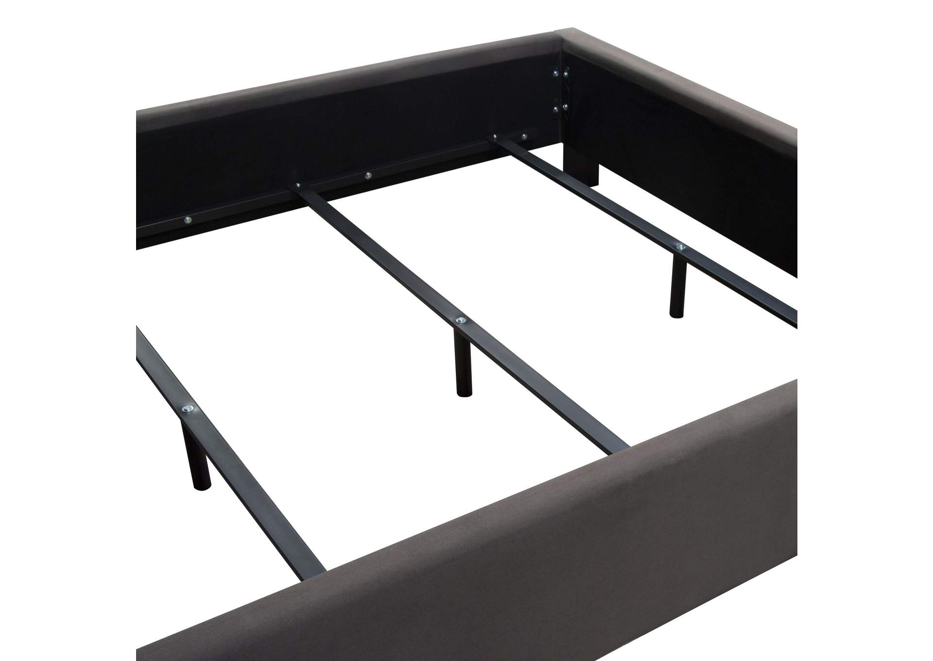 Park Avenue Eastern King Tufted Bed With Vintage Wing In Smoke Grey Velvet image 18