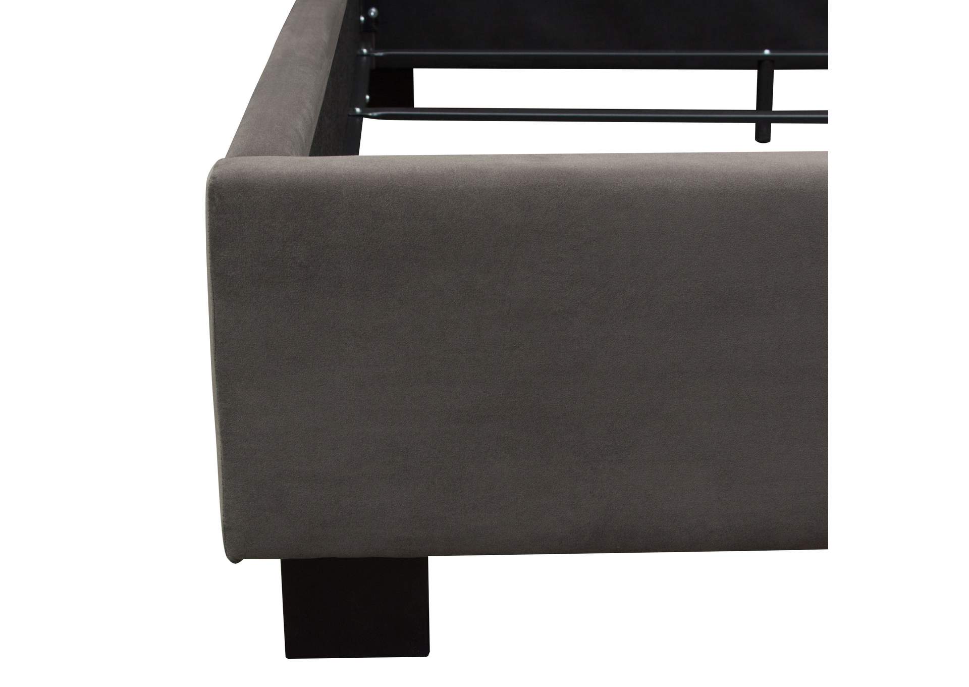 Park Avenue Queen Tufted Bed With Vintage Wing In Smoke Grey Velvet image 16