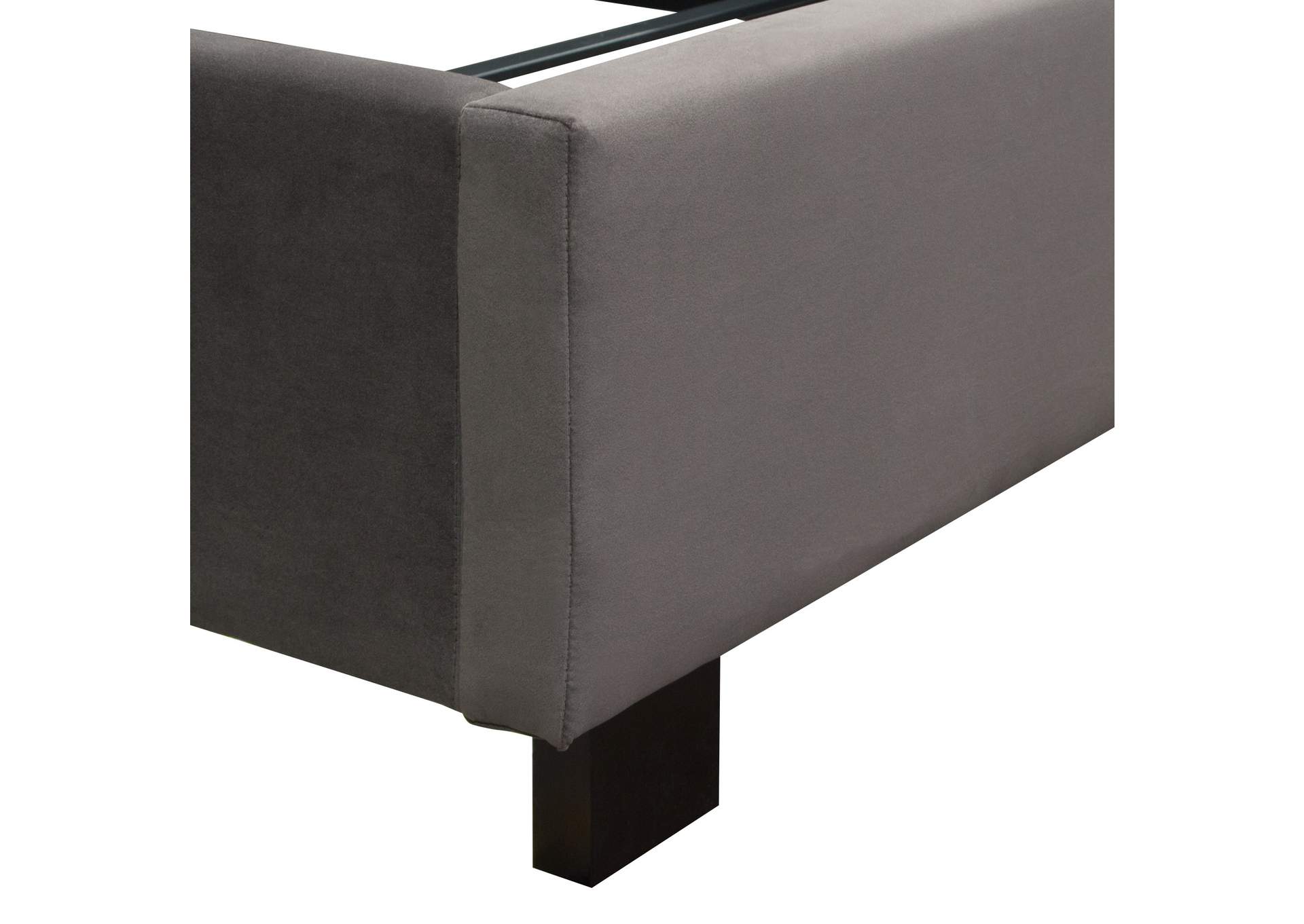 Park Avenue Queen Tufted Bed With Vintage Wing In Smoke Grey Velvet image 15