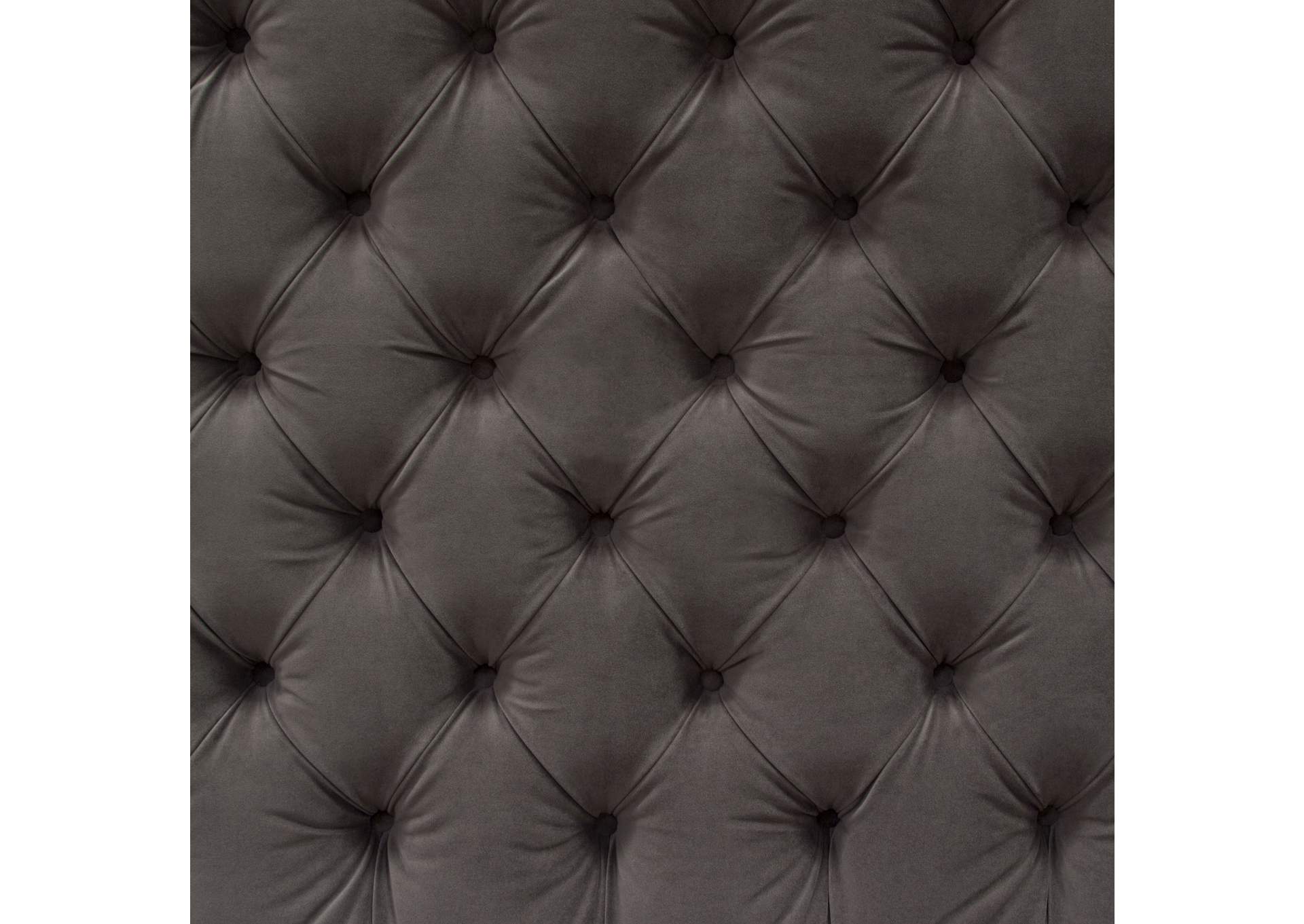 Park Avenue Queen Tufted Bed With Vintage Wing In Smoke Grey Velvet image 14