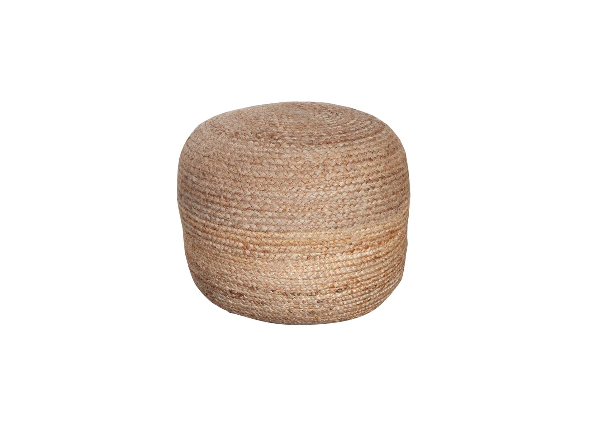 Round Pouf In Natural Jute Fiber image 1