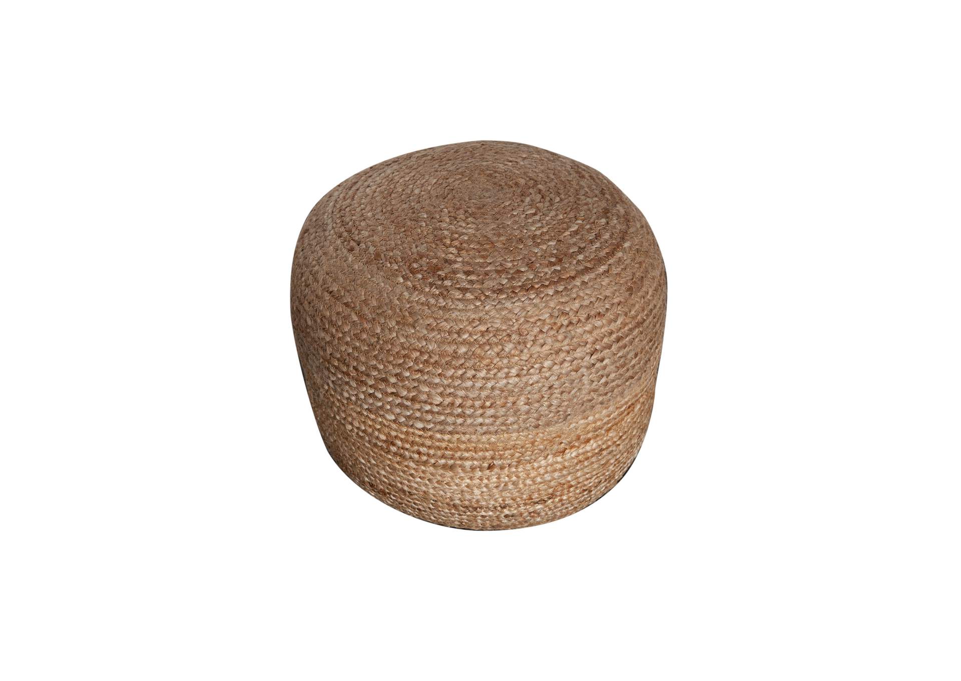 Round Pouf In Natural Jute Fiber image 4