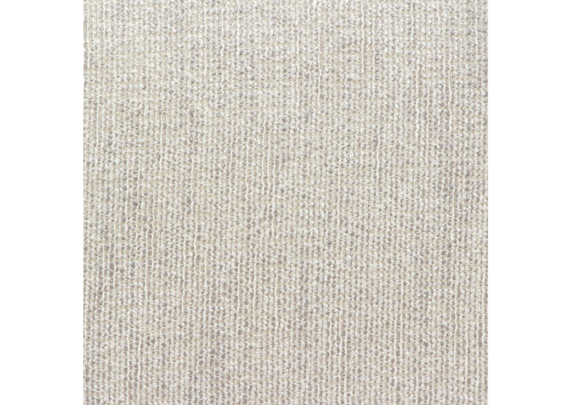 Raven Sofa In Light Cream Fabric W/ Brushed Silver Accent Trim image 8