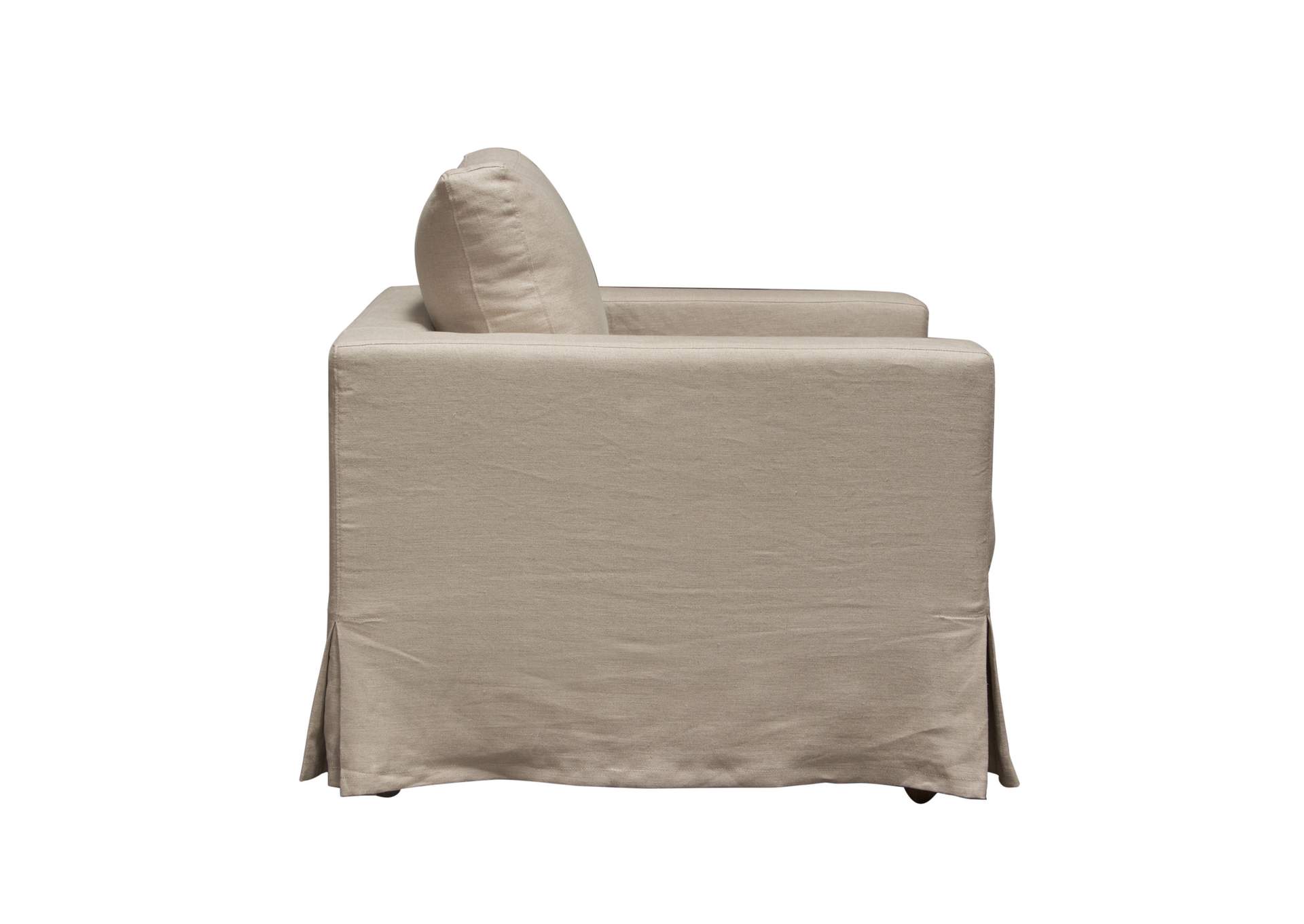 Savannah Slip-cover Chair In Sand Natural Linen image 6